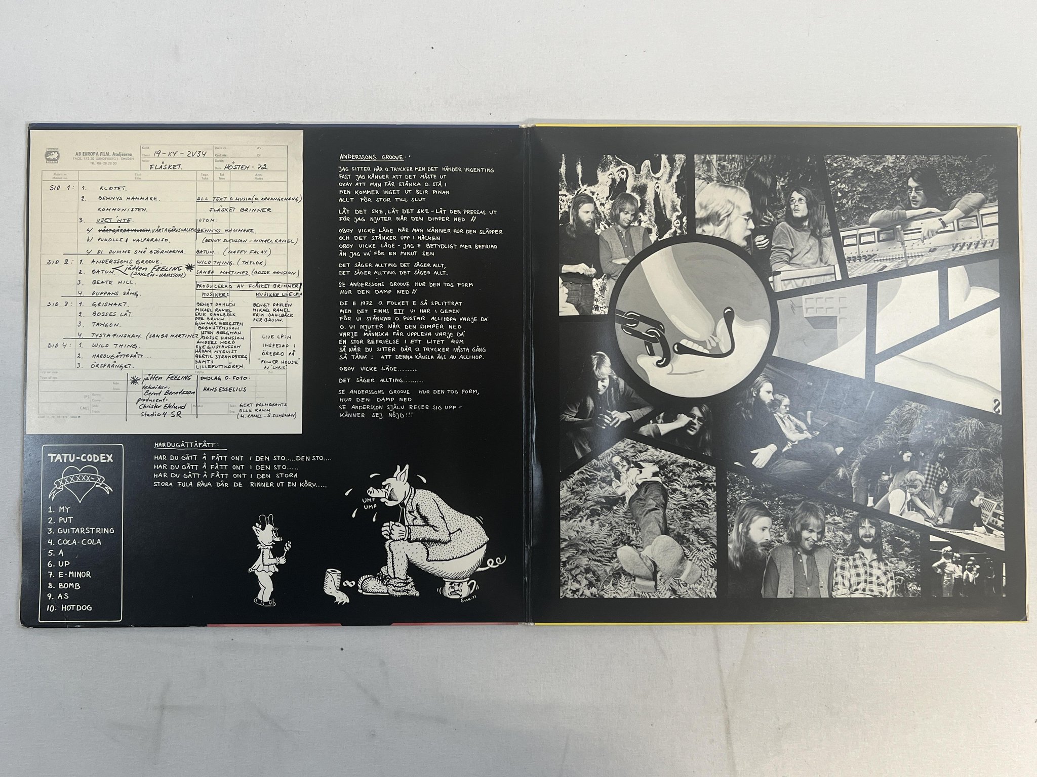 Omslagsbild för skivan FLÄSKET BRINNER Fläsket 2xLP -72 Swe LJUDSPÅR EFG-DL-7202