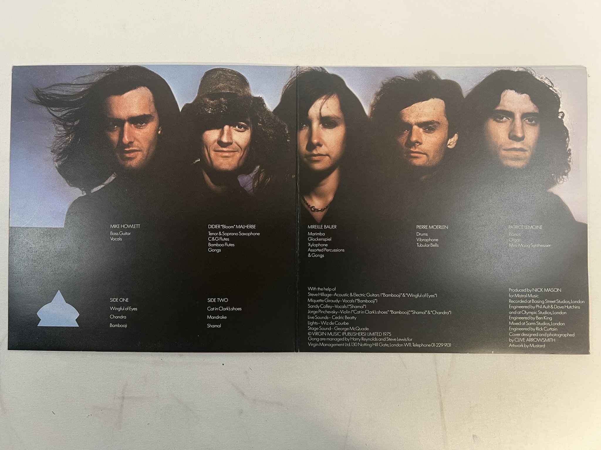 Omslagsbild för skivan GONG shamal LP -75 UK V 2046 virgin v2046