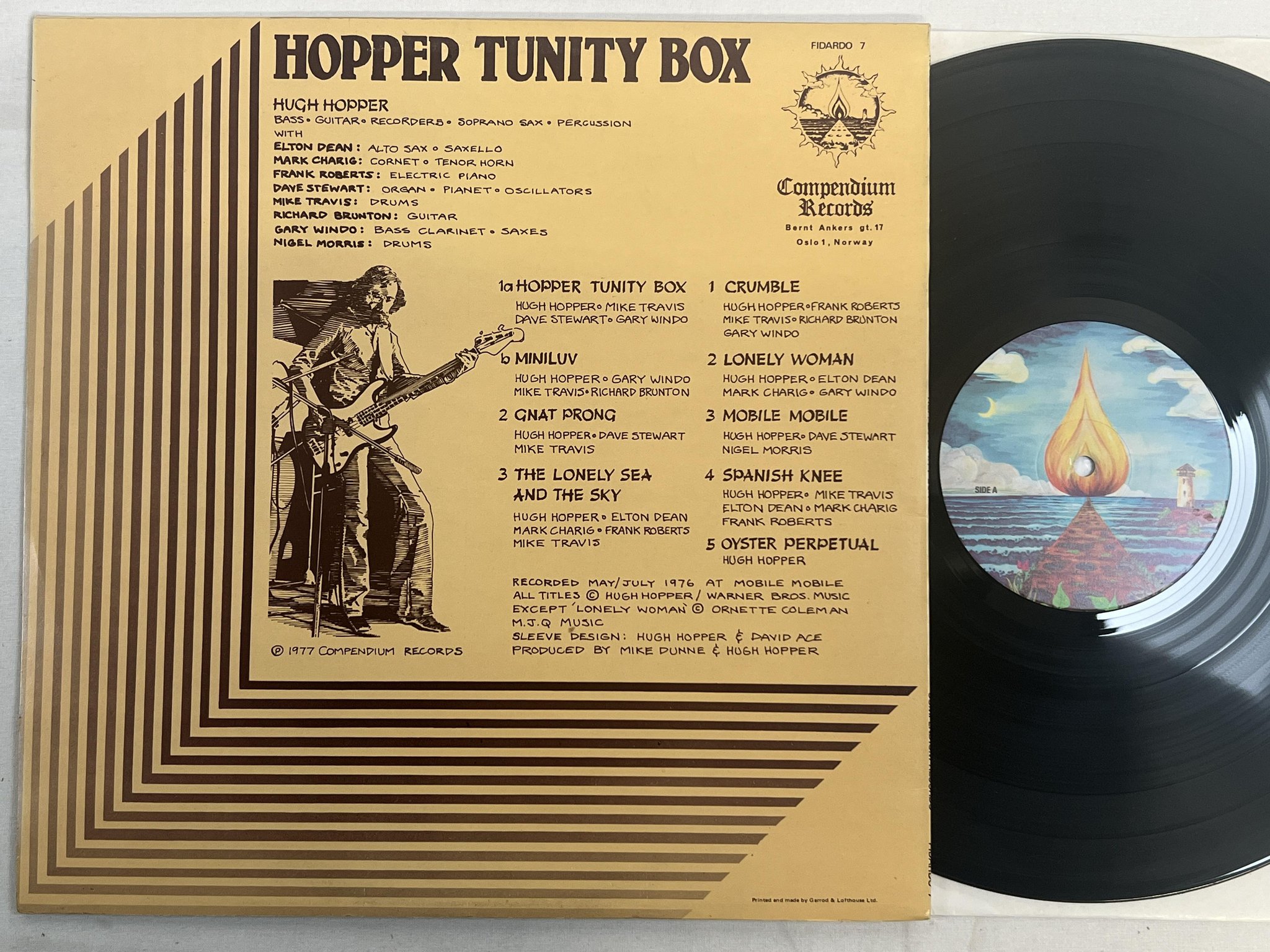 Omslagsbild för skivan HUGH HOPPER hopper tunity box LP -77 ncb UK COMPENDIUM FIDARDO 7
