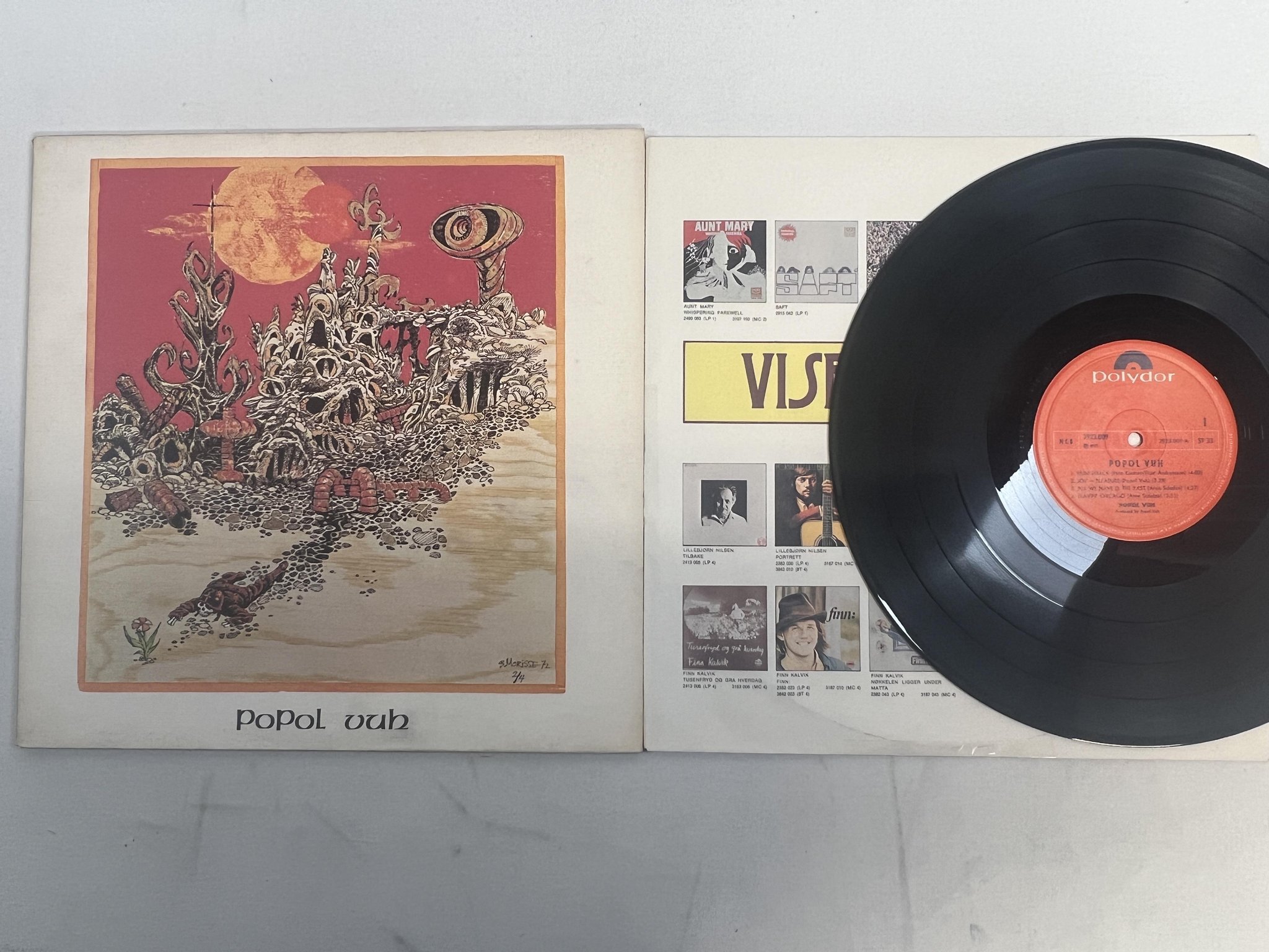 Omslagsbild för skivan POPOL VUH s/t LP -72 Norway POLYDOR 2923 009 *** RARE PROG ***