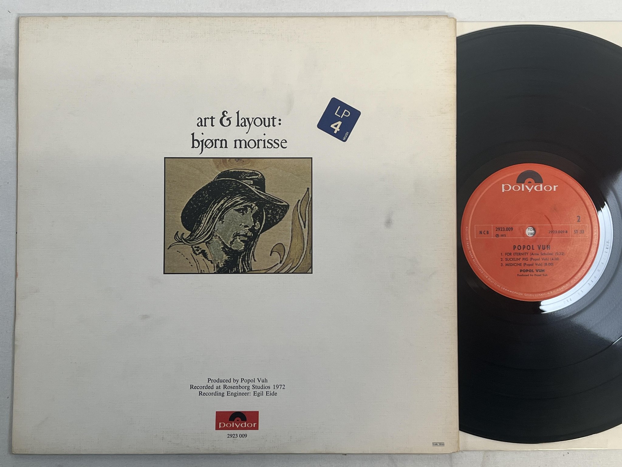 Omslagsbild för skivan POPOL VUH s/t LP -72 Norway POLYDOR 2923 009 *** RARE PROG ***