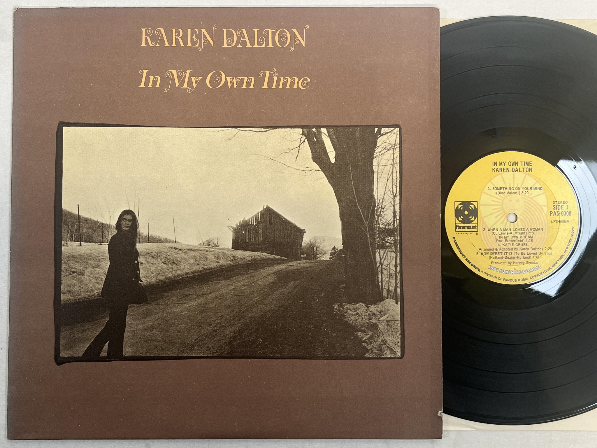 Omslagsbild för skivan KAREN DALTON in my own time LP -71 US PARAMOUNT PAS 6008 ** RARE FOLK **