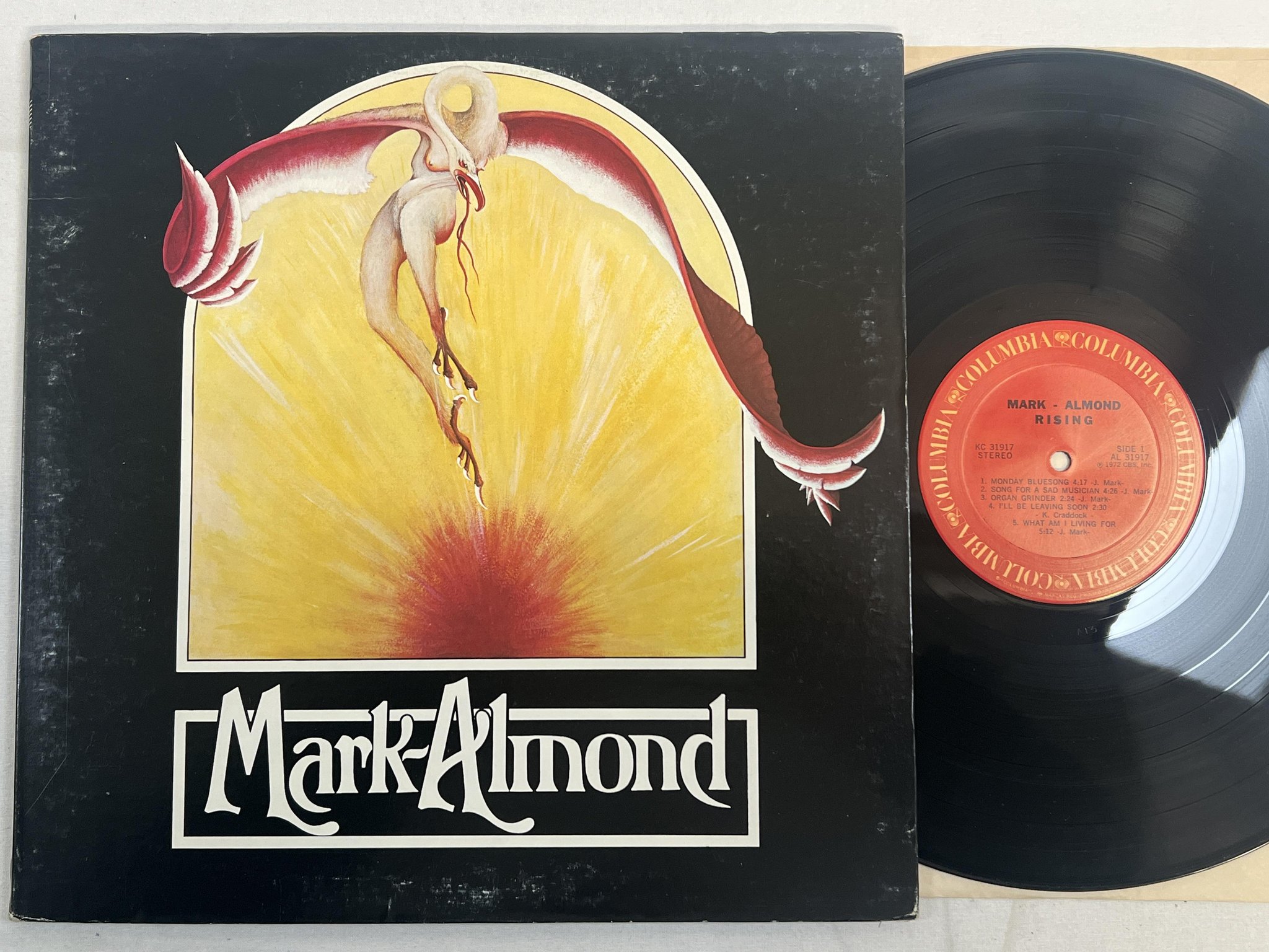 Omslagsbild för skivan MARK ALMOND rising LP -72 US COLUMBIA KC 31917