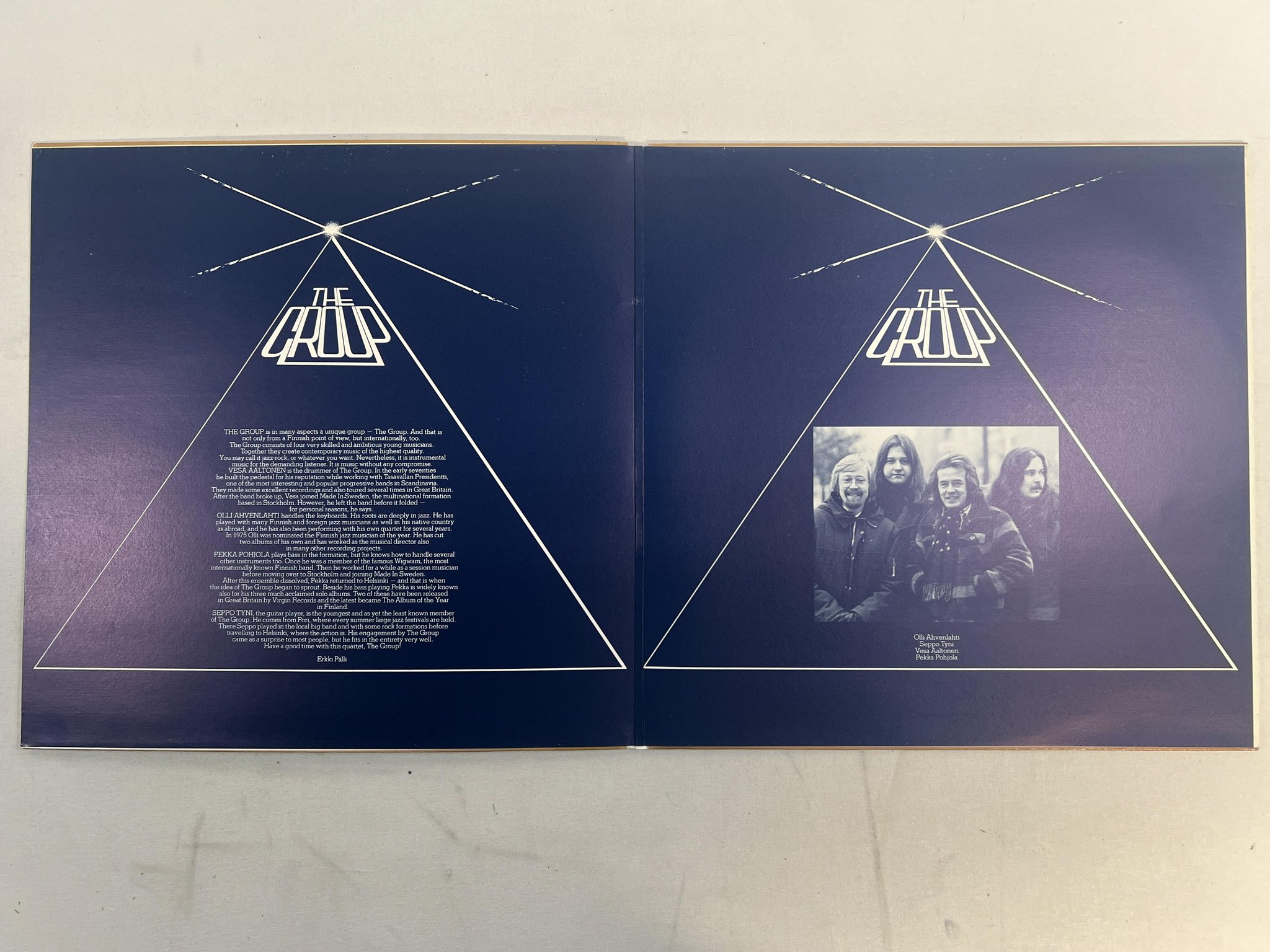 Omslagsbild för skivan THE GROUP s/t LP -78 ncb POLYDOR 2480459 *** FINNISH FUSION JAZZ ***