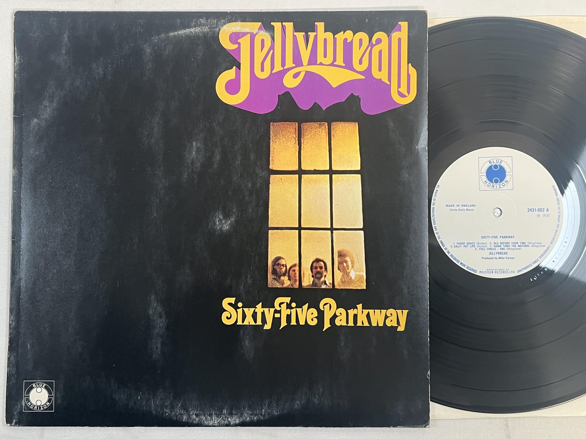 Omslagsbild för skivan JELLYBREAD sixty-five parkway LP -70 UK BLUE HORIZON 2431-002 blues / prog