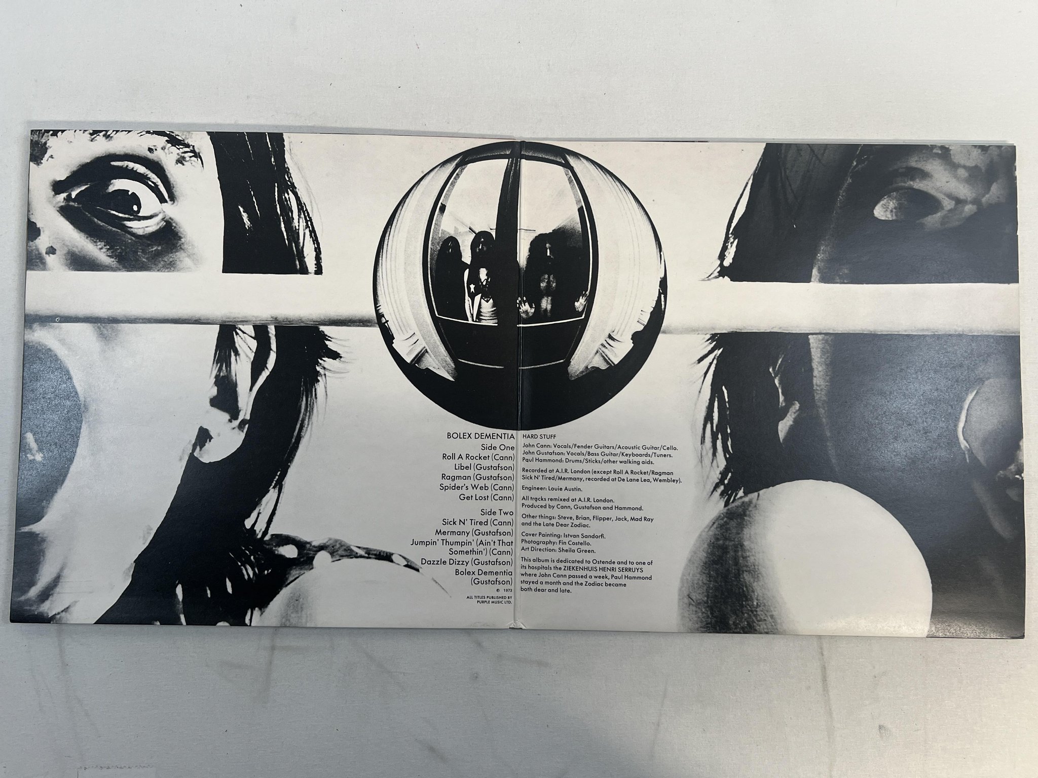 Omslagsbild för skivan HARD STUFF Bolex dementia LP -73 UK PURPLE TPSA 7507 ** HARD ROCK **