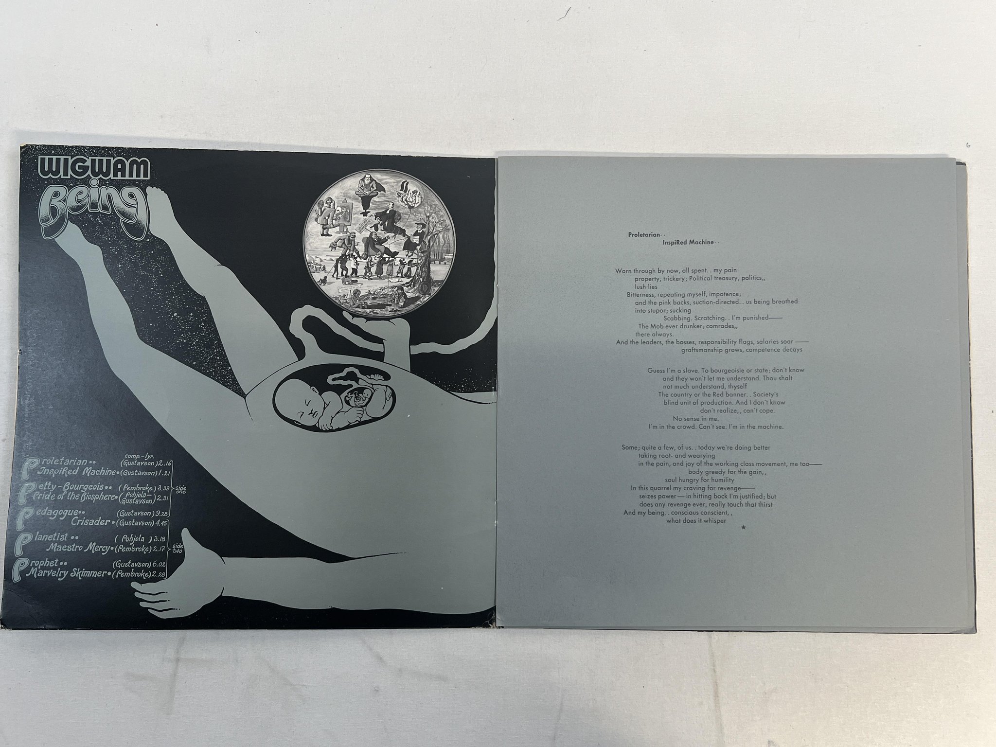 Omslagsbild för skivan WIGWAM Being LP -74 Finland LOVE LRLP 92 ** w/ leaflet **