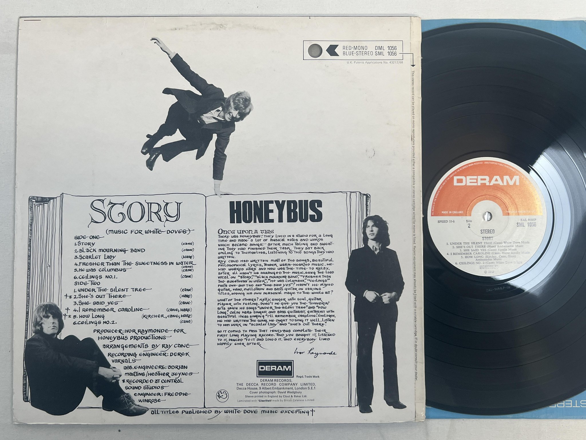 Omslagsbild för skivan HONEYBUS story LP -69 UK DERAM SML 1056 ** Very rare **