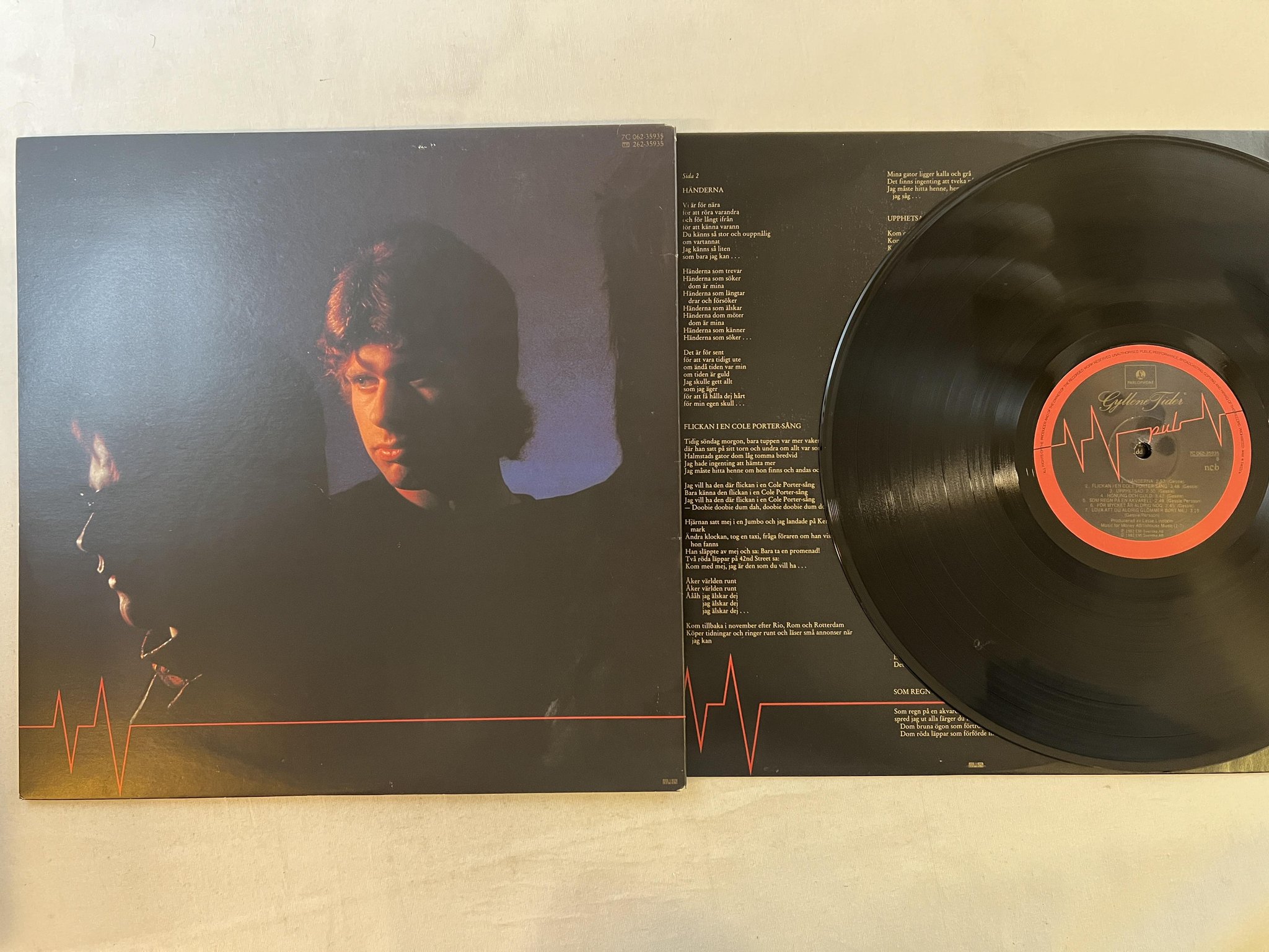 Omslagsbild för skivan GYLLENE TIDER puls LP -82 Swe PARLOPHONE 7C 062-35935