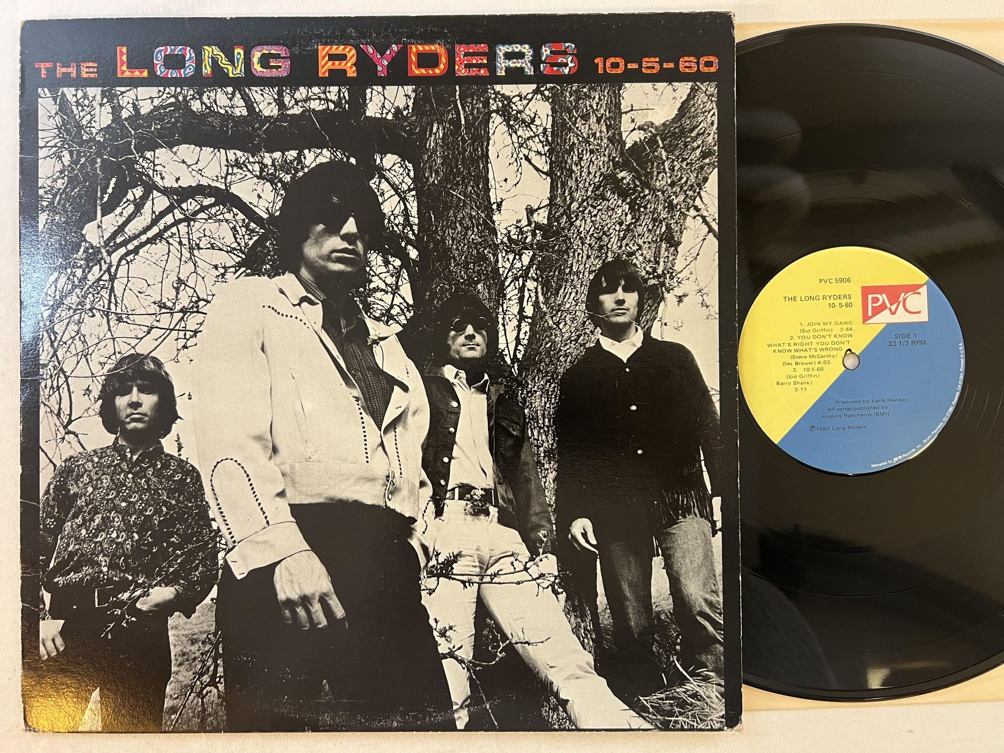 Omslagsbild för skivan THE LONG RYDERS 10 5-60 12"EP -83 US PVC 5906 * garage rock *