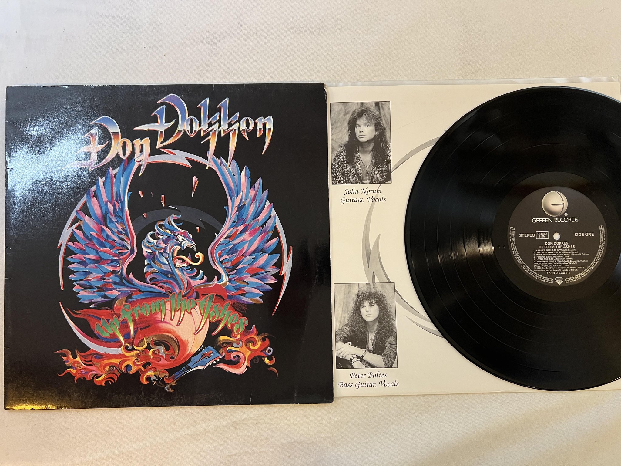 Omslagsbild för skivan DON DOKKEN up from the ashes LP -90 Ger GEFFEN 7599 24301-1