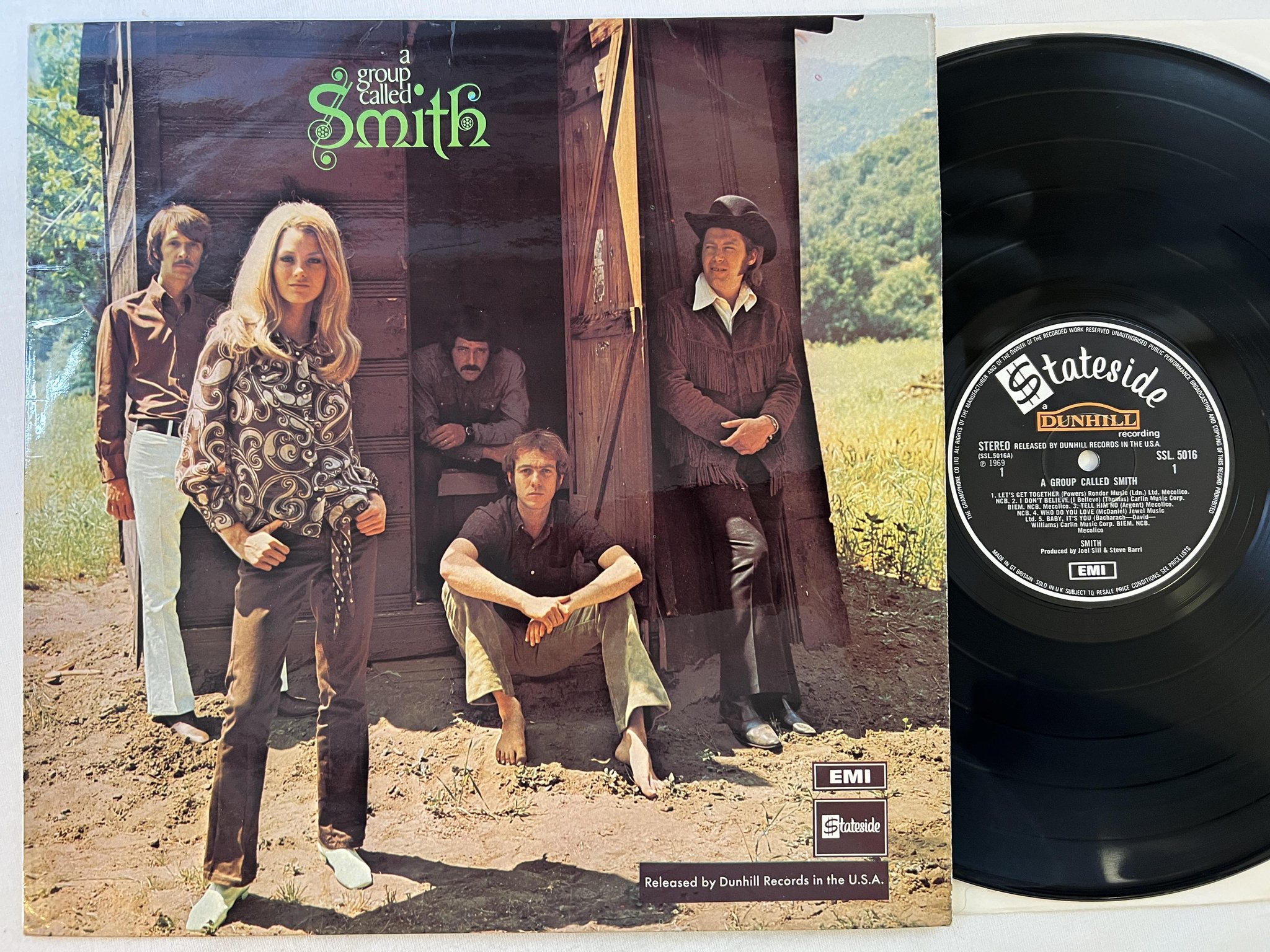 Omslagsbild för skivan THE SMITHS a group called LP -69 UK STATESIDE SSL 5016