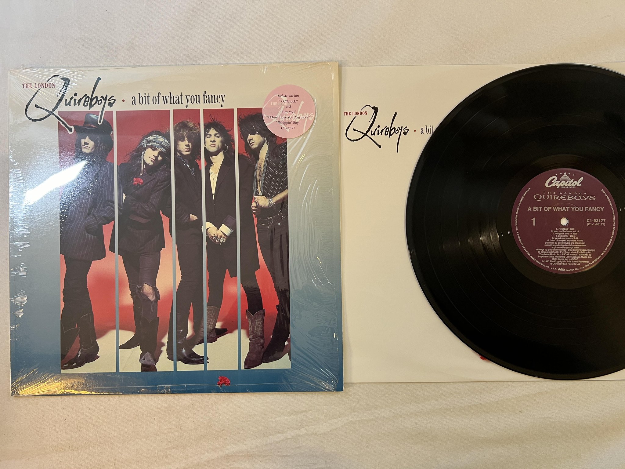 Omslagsbild för skivan QUIREBOYS a bit of what you fancy LP -90 US capitol C1 93177 ** VERY RARE **