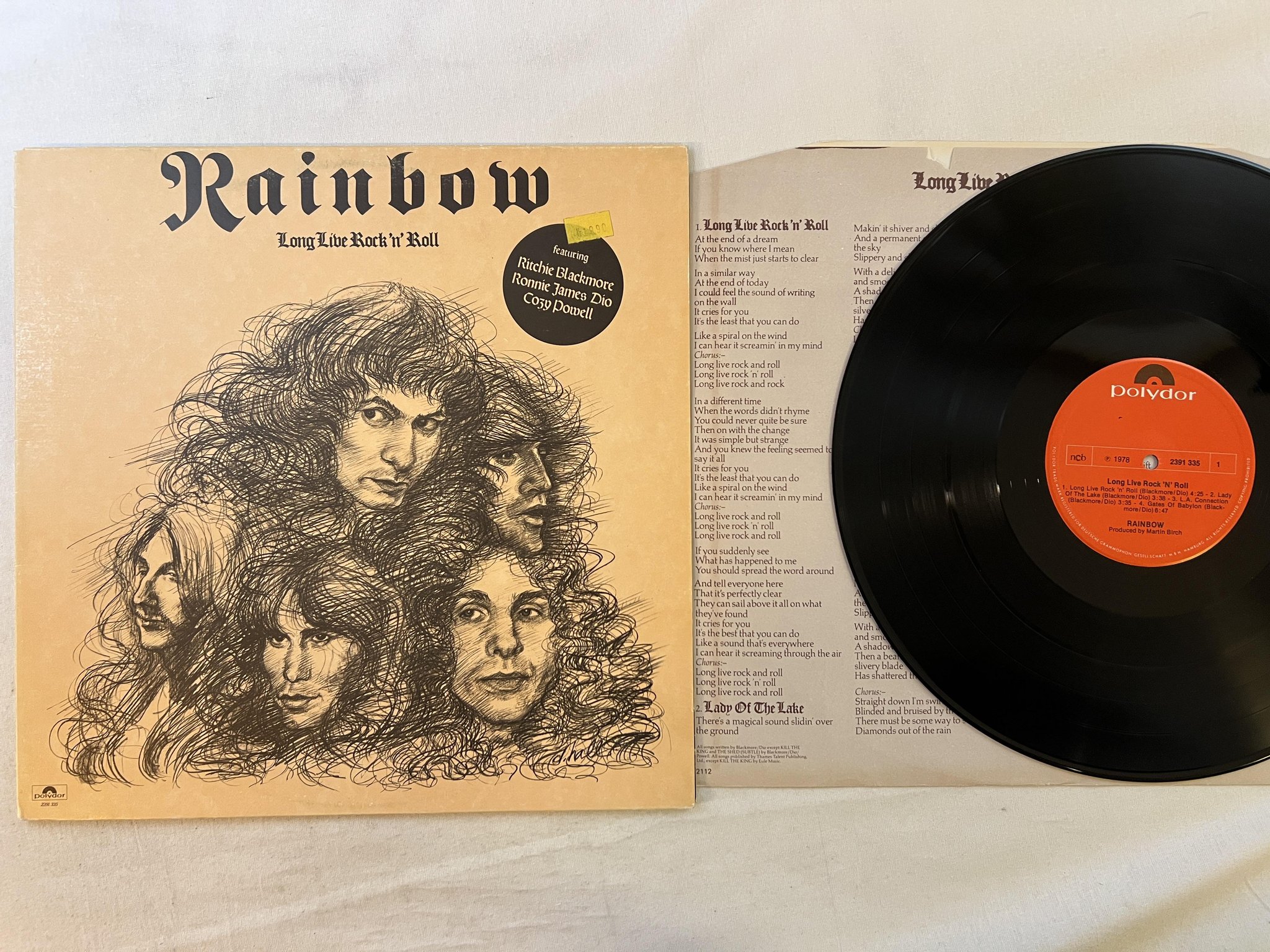 Omslagsbild för skivan RAINBOW long live rock n roll LP -78 ncb POLYDOR 2391 335