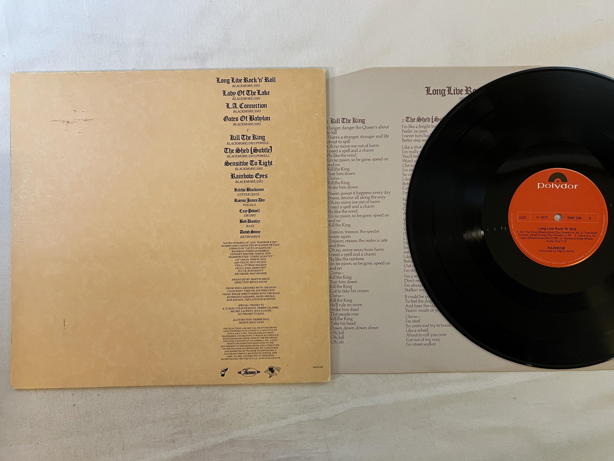 Omslagsbild för skivan RAINBOW long live rock n roll LP -78 ncb POLYDOR 2391 335