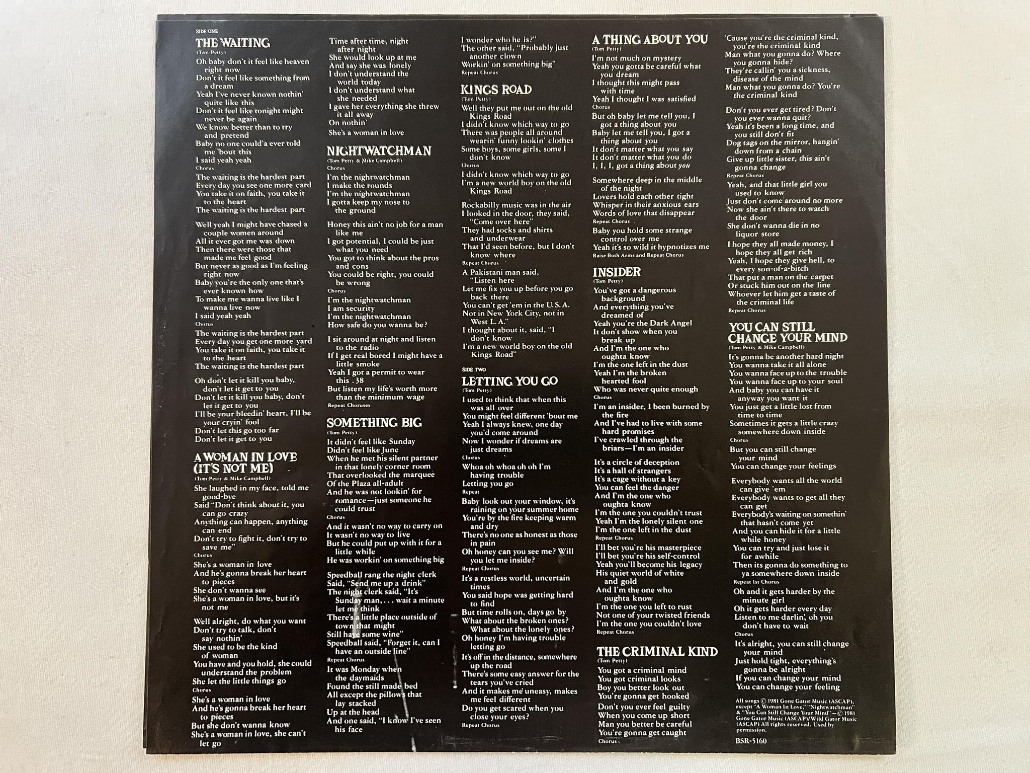 Omslagsbild för skivan TOM PETTY & THE HEARTBREAKERS hard promises LP -81 Can BACKSTREET BSR-5160