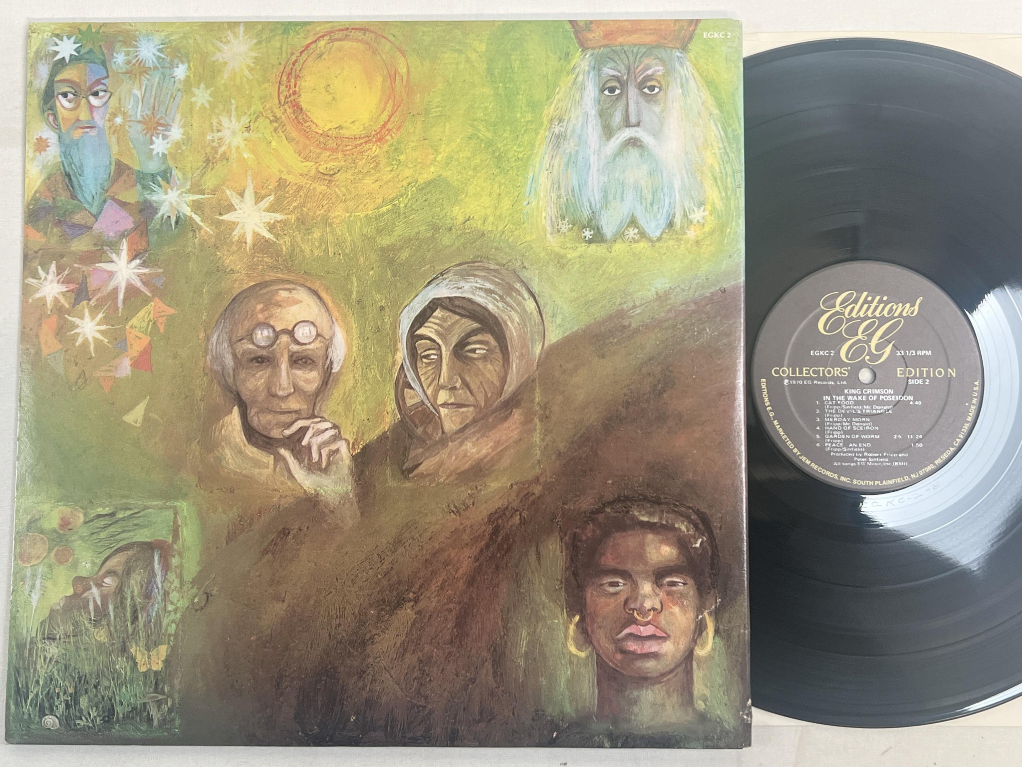 Omslagsbild för skivan KING CRIMSON in the wake of Poseidon LP -85 US EDITIONS EG EGKC2 * half-speed *