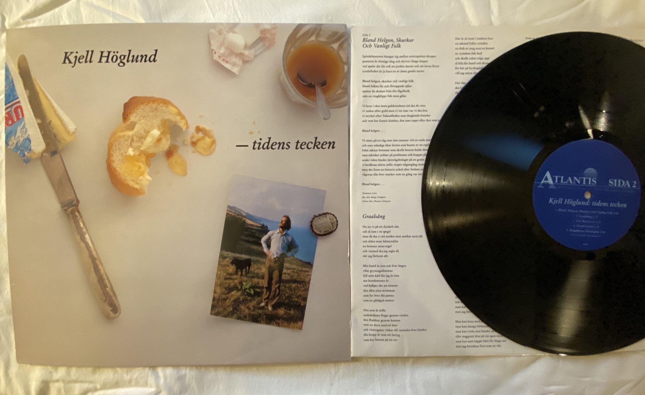 Omslagsbild för skivan KJELL HÖGLUND tidens tecken LP -84 Swe ATLANTIS ALP 15