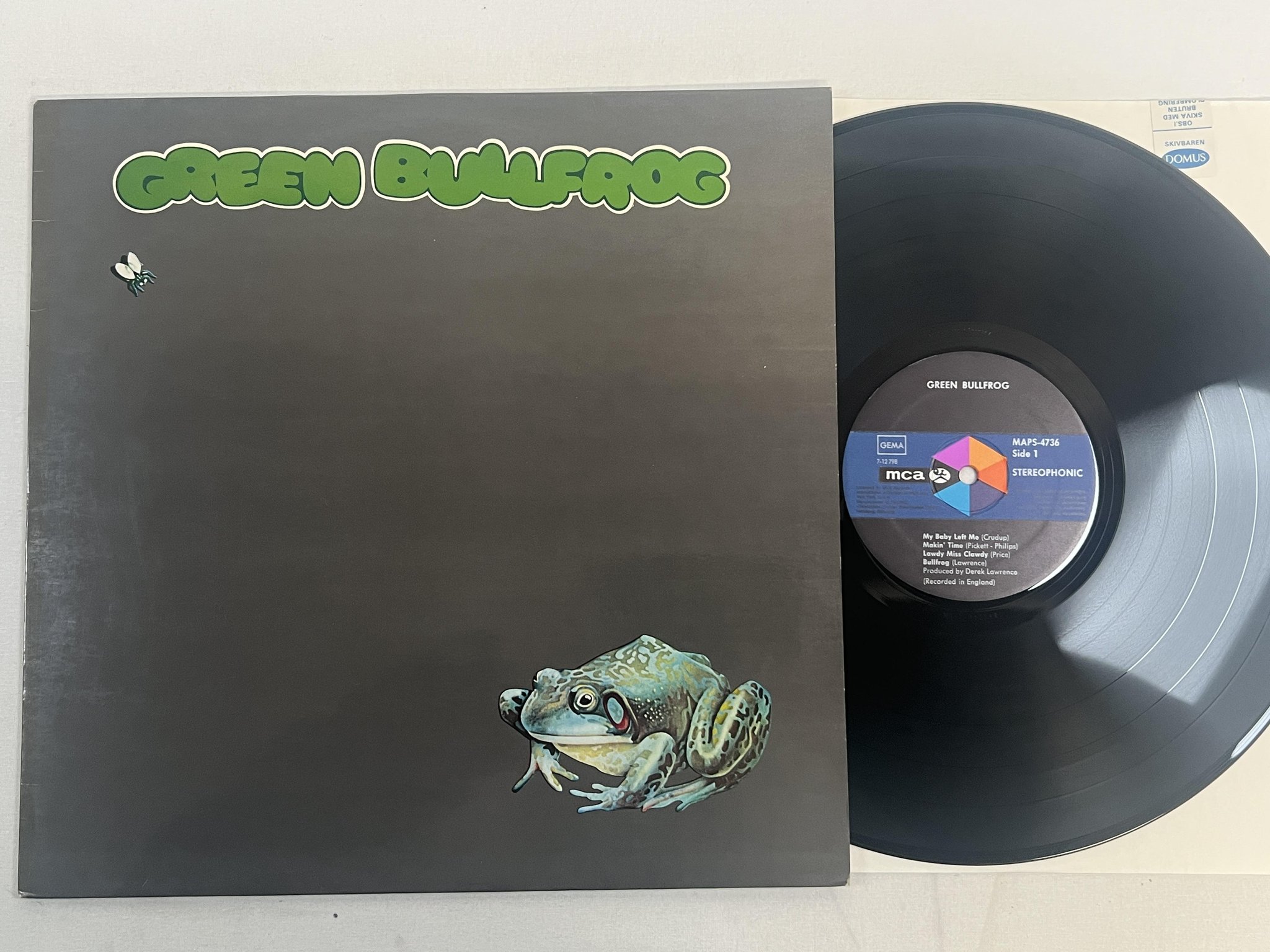 Omslagsbild för skivan GREEN BULLFROG s/t LP -71 Ger MCA MAPS 4736 *** RARE BLUES ROCK ***