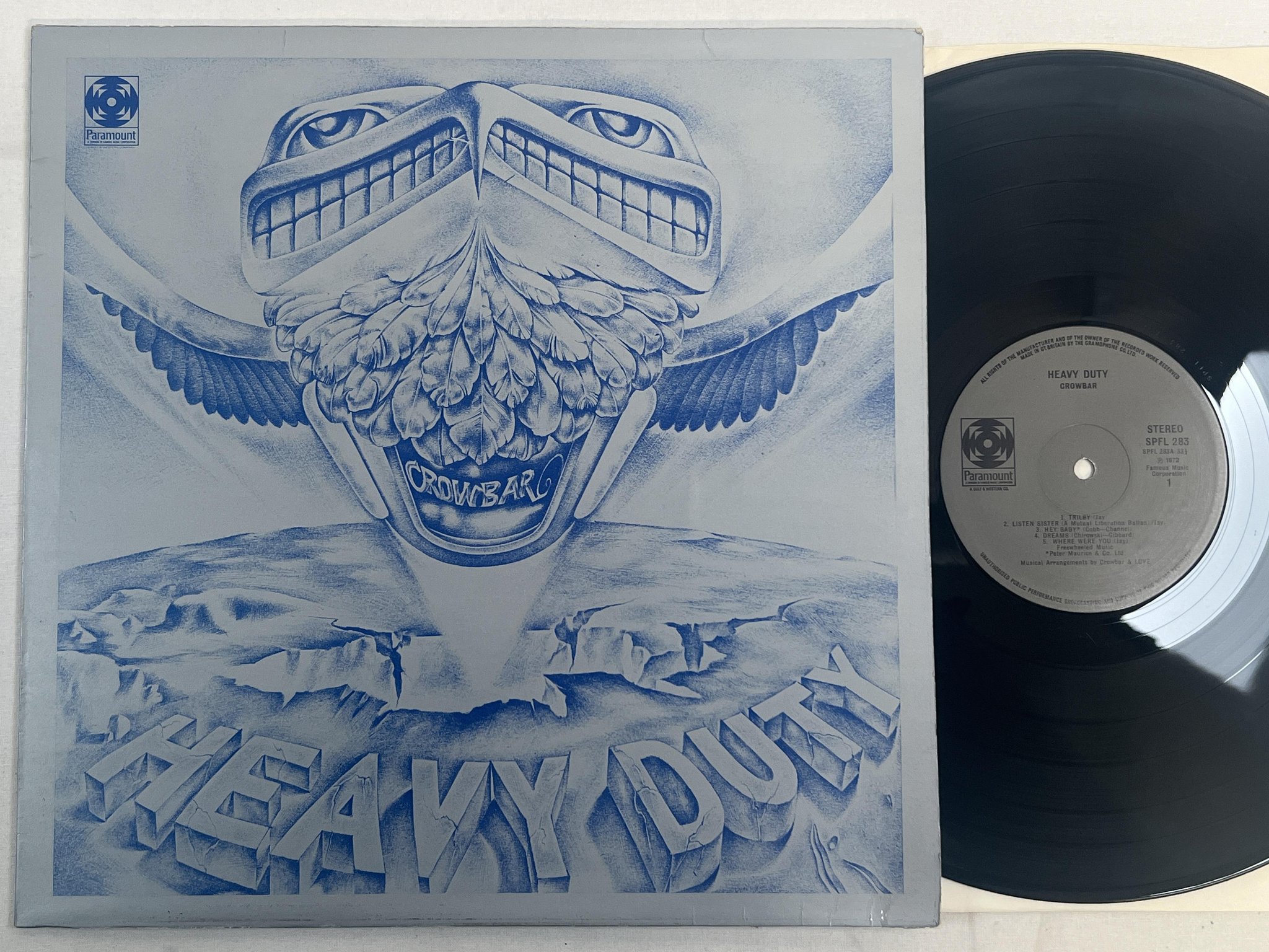 Omslagsbild för skivan CROWBAR Heavy Duty LP -72 UK PARAMOUNT SPFL 283