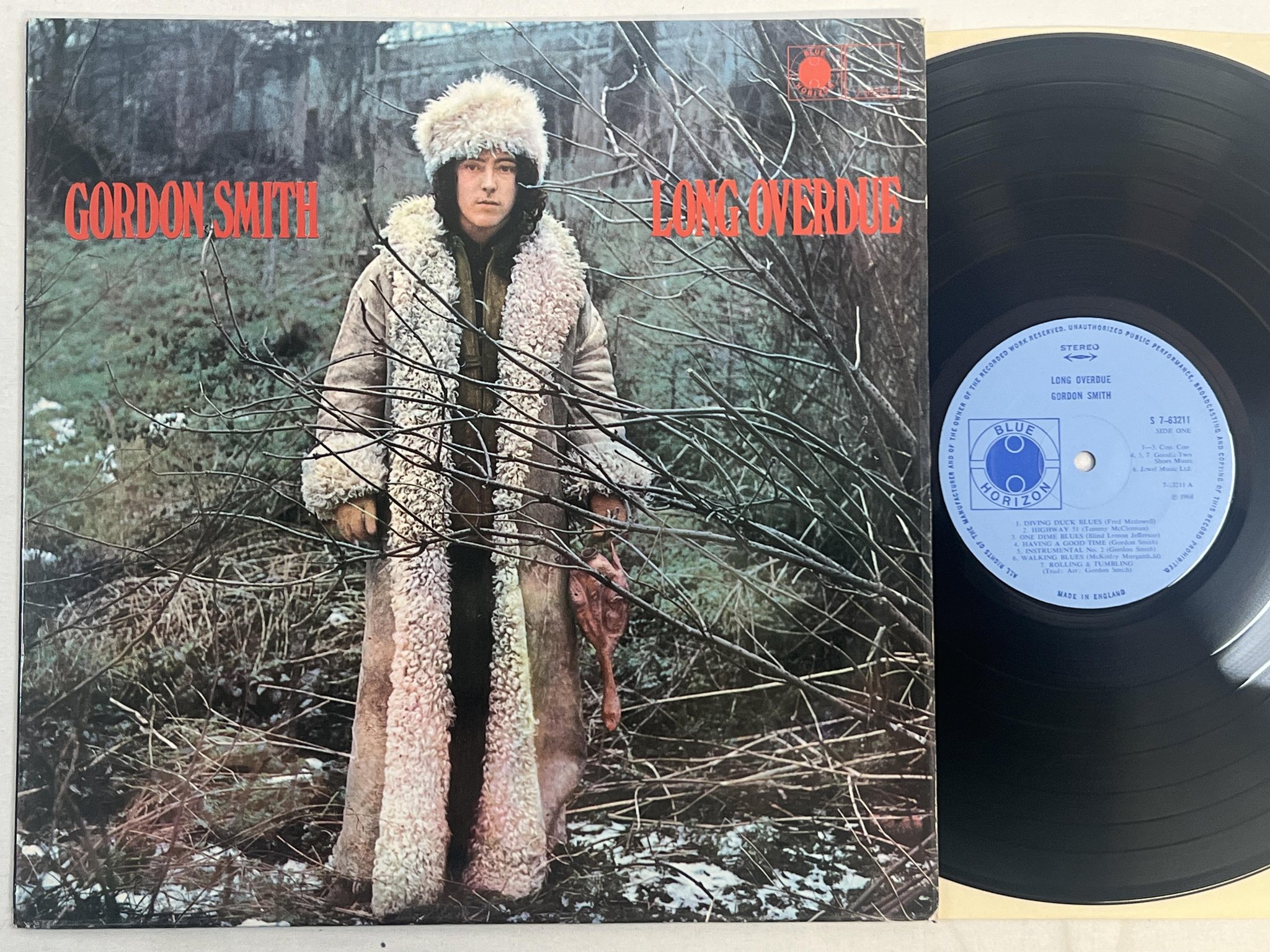 Omslagsbild för skivan GORDON SMITH long overdue LP -68 UK BLUE HORIZON S 7-63211 ** RARE BLUES **