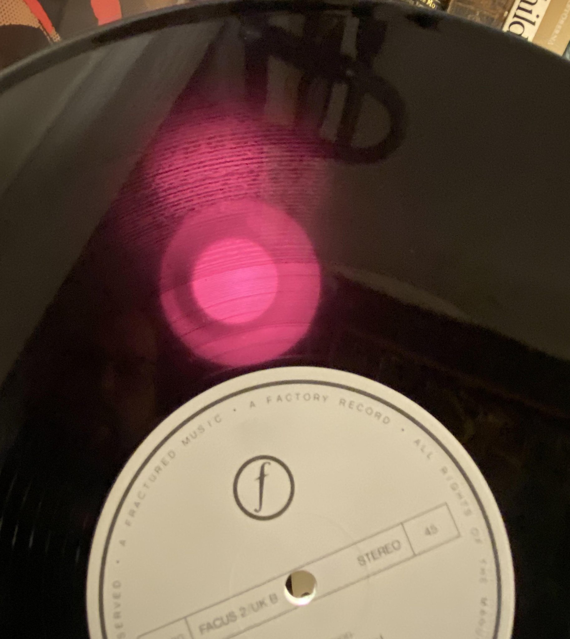 Omslagsbild för skivan JOY DIVSION atmosphere 12"single UK FACTORY FACUS 2 ** red translucent **