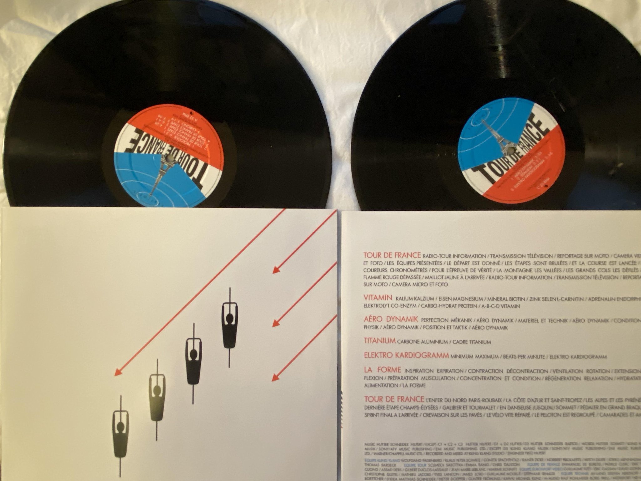 Omslagsbild för skivan KRAFTWERK Tour De France Soundtracks 2xLP 2003 591 708 1 ** RARE **