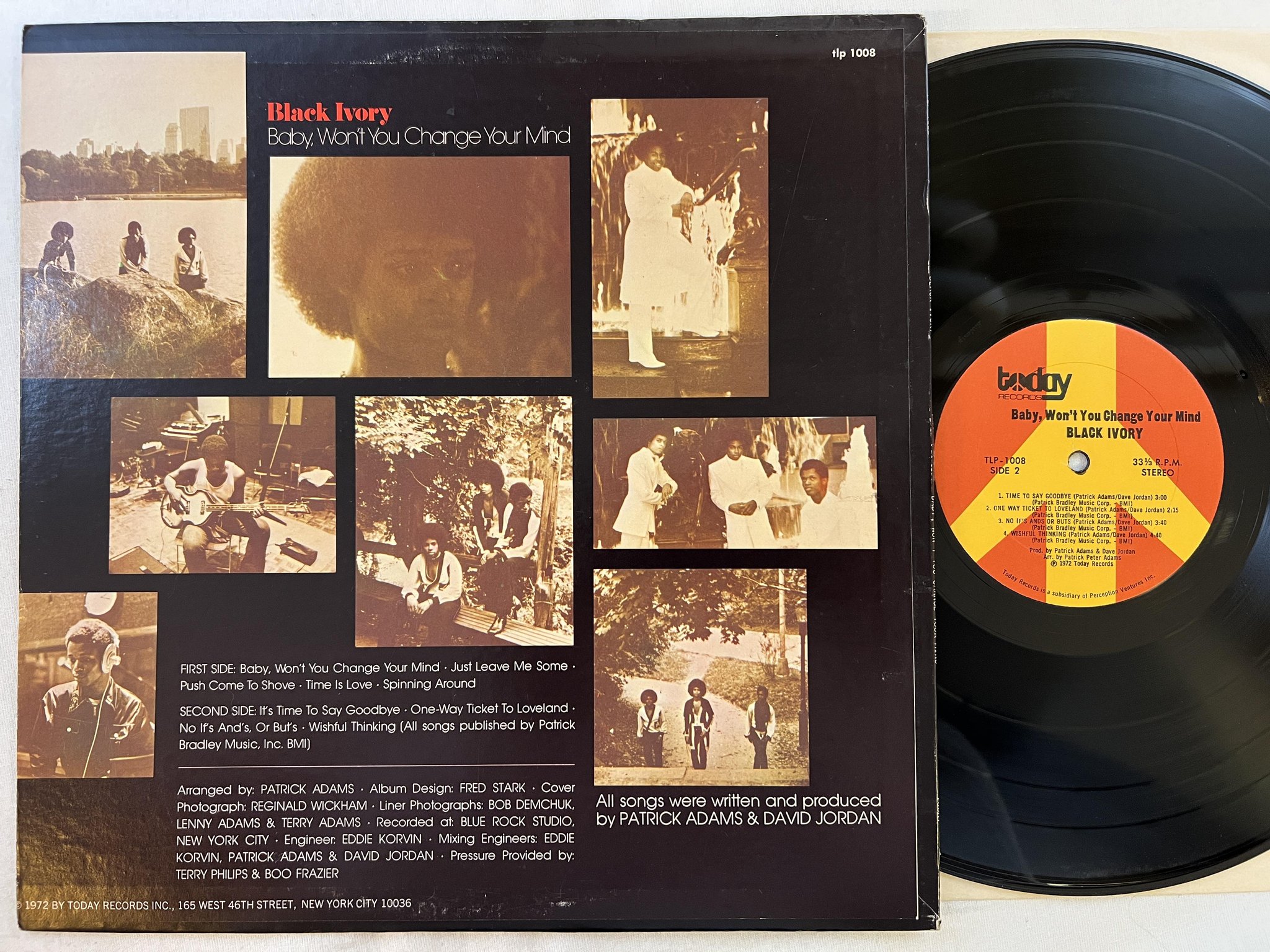 Omslagsbild för skivan BLACK IVORY baby, won't you change your mind LP -72 US TODAY TLP-1008