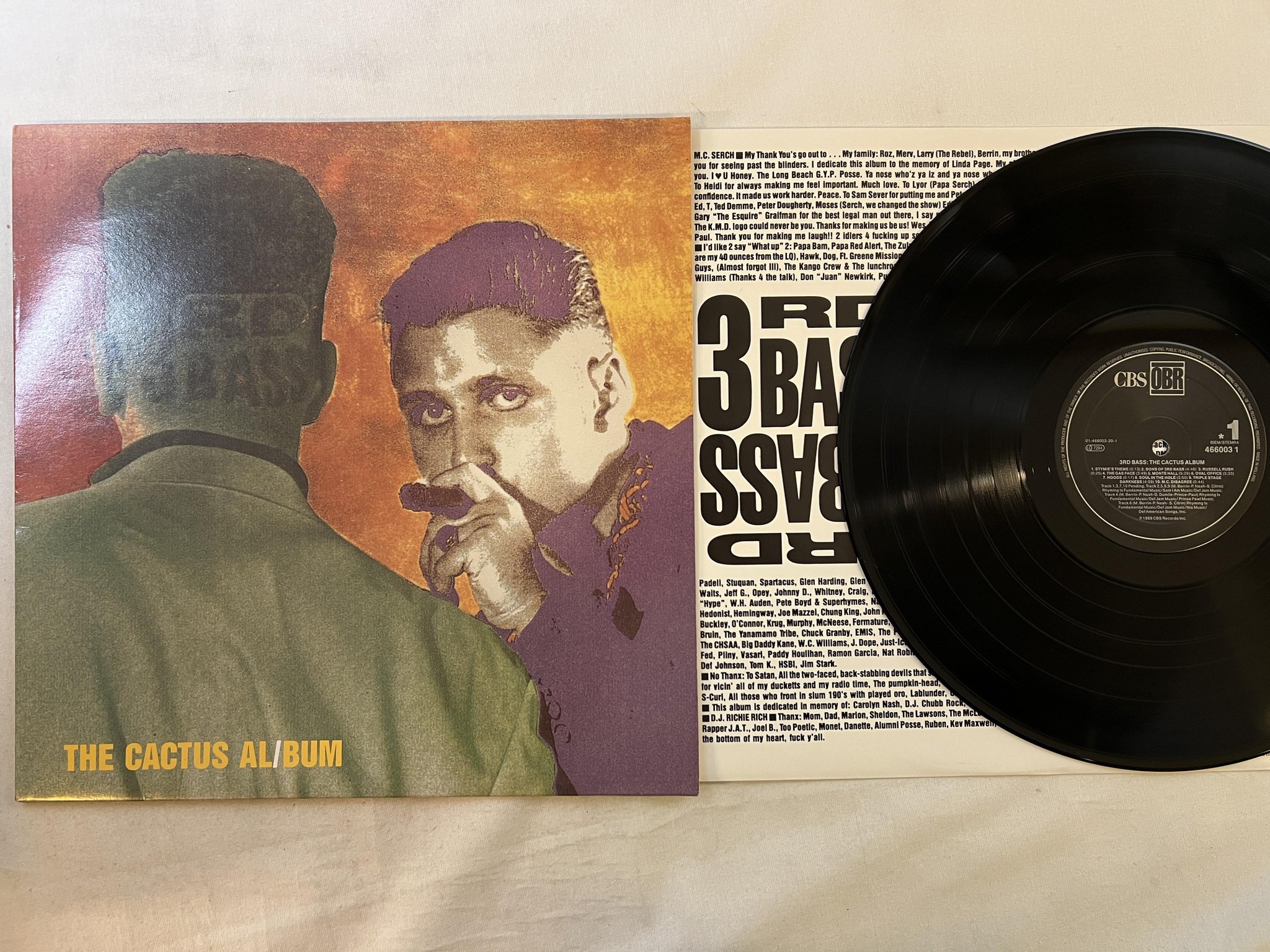 Omslagsbild för skivan 3RD BASS the cactus album LP -88 Hol CBS 4660031
