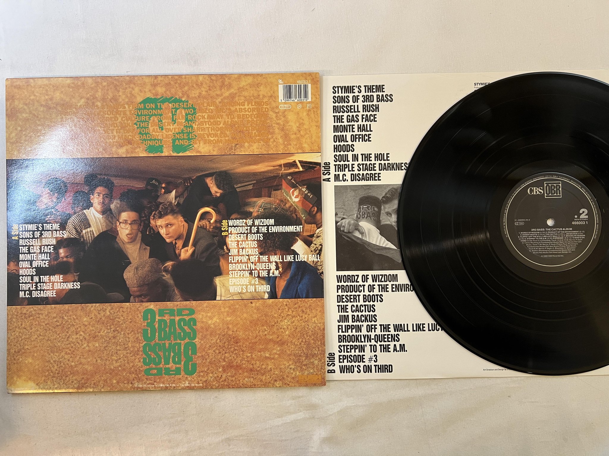 Omslagsbild för skivan 3RD BASS the cactus album LP -88 Hol CBS 4660031