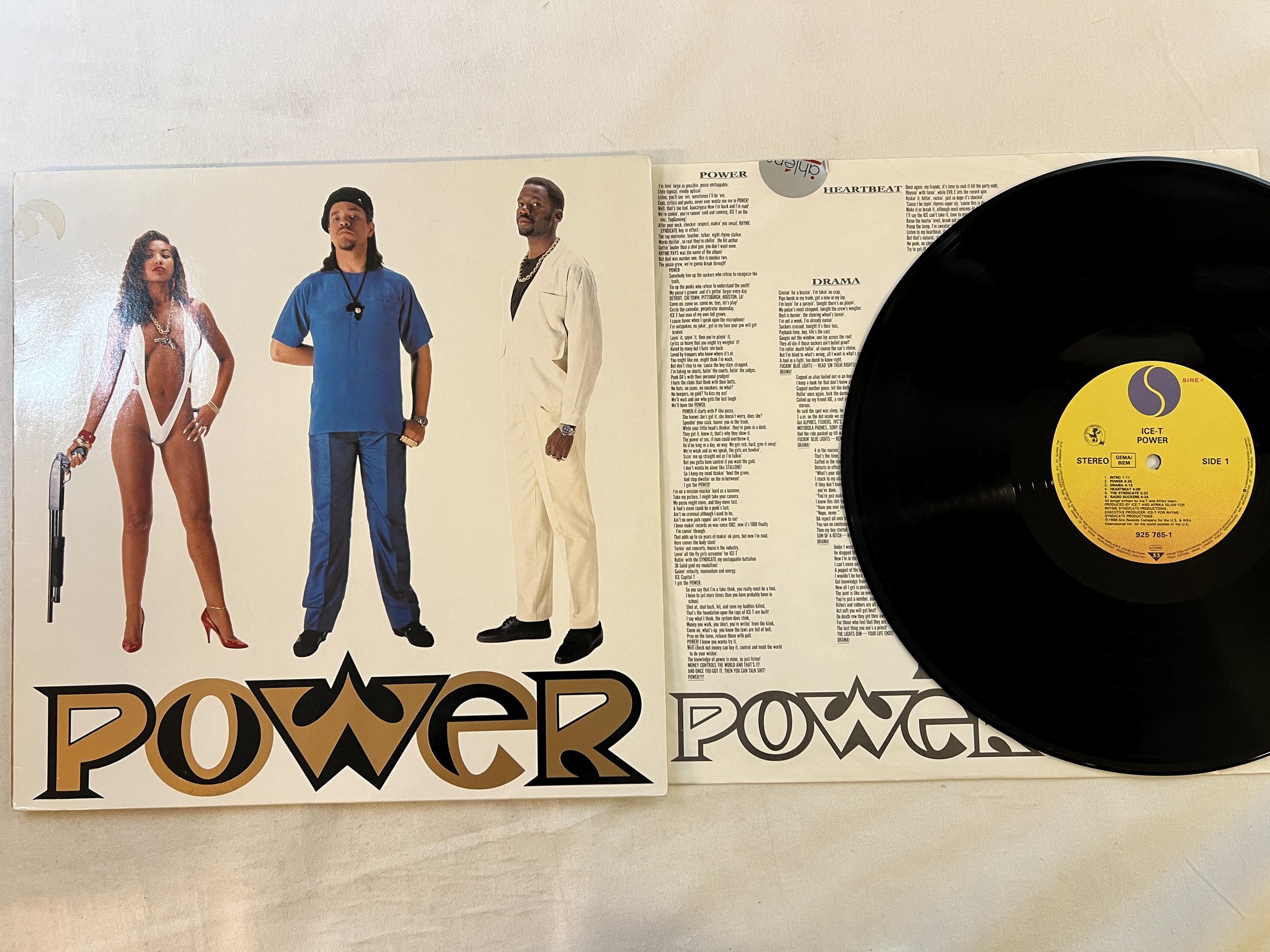 Omslagsbild för skivan ICE T power LP -88 Ger SIRE 925 765-1