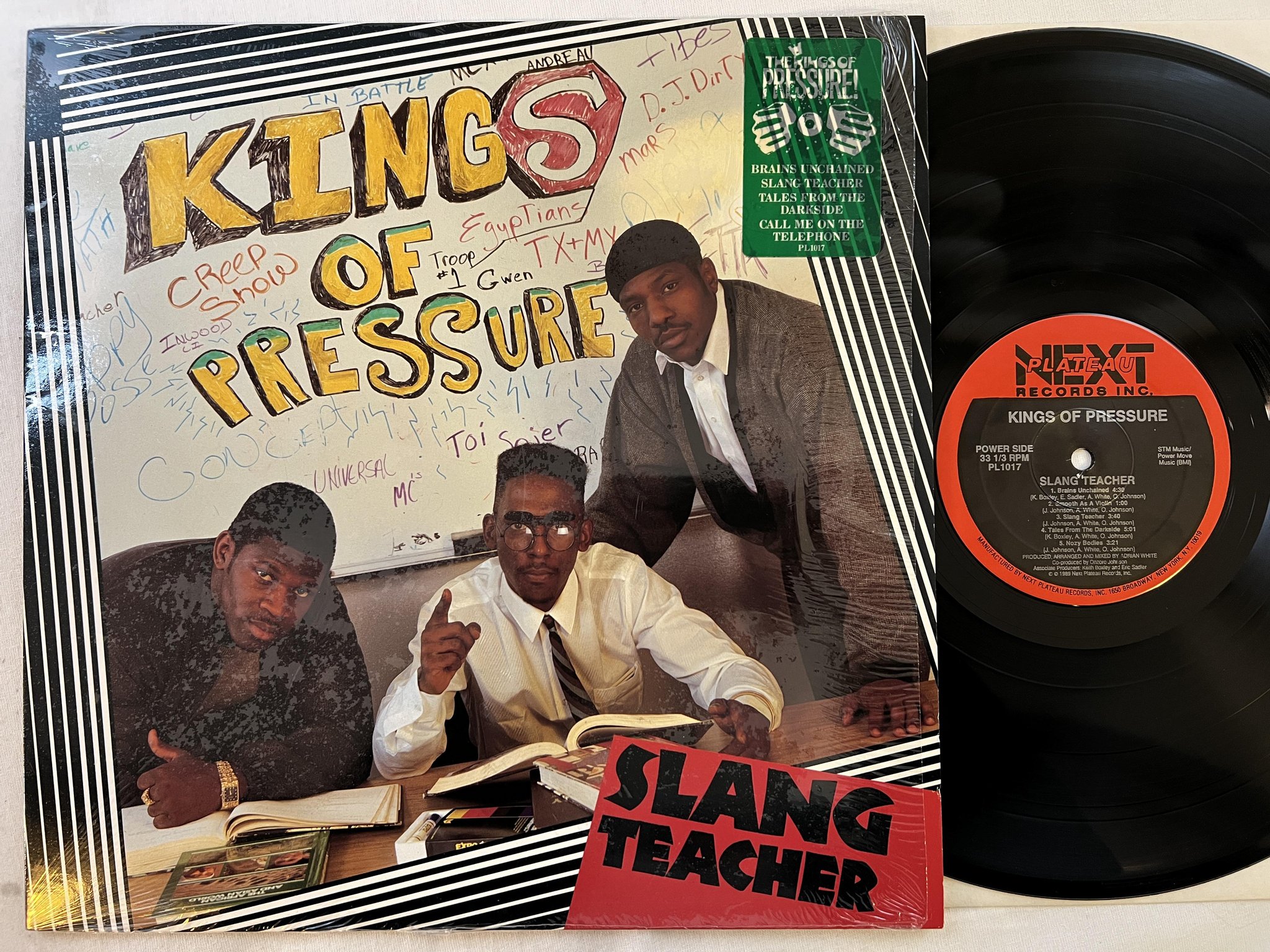 Omslagsbild för skivan KINGS OF PREASSURE slang teacher LP -89 US NEXT PLATEAU PL1017