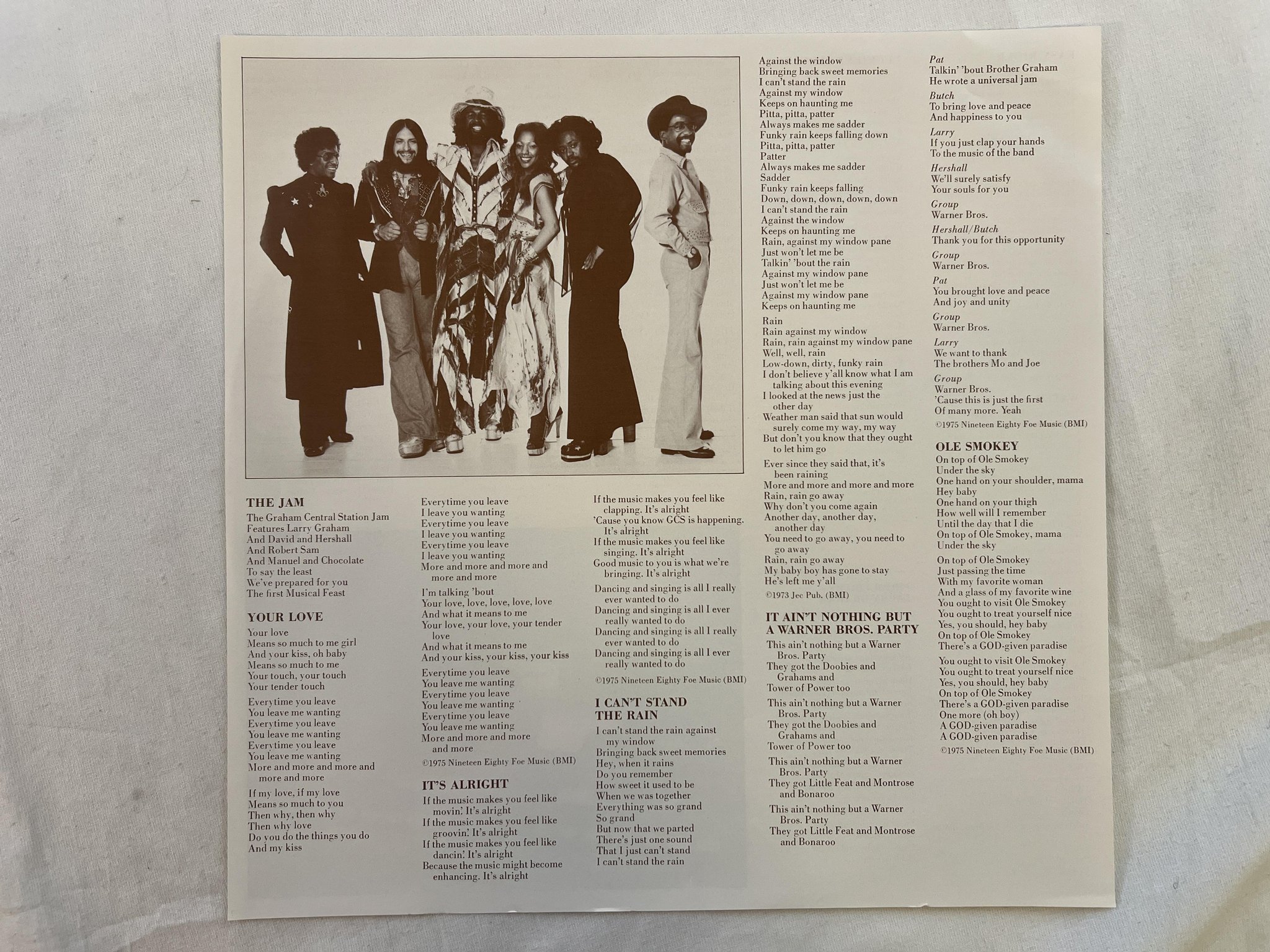 Omslagsbild för skivan GRAHAM CENTRAL STATION ain't no'bout-a-doubt it LP -75 US WARNER BS 2876