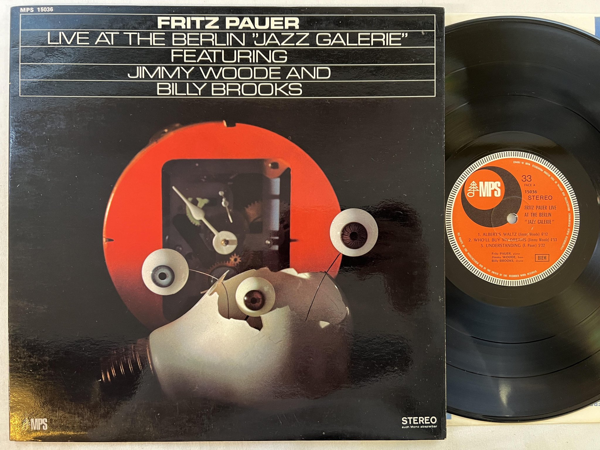 Omslagsbild för skivan FRITZ PAUER live at the Berlin Jazz Galerie LP Fra MPS 15036