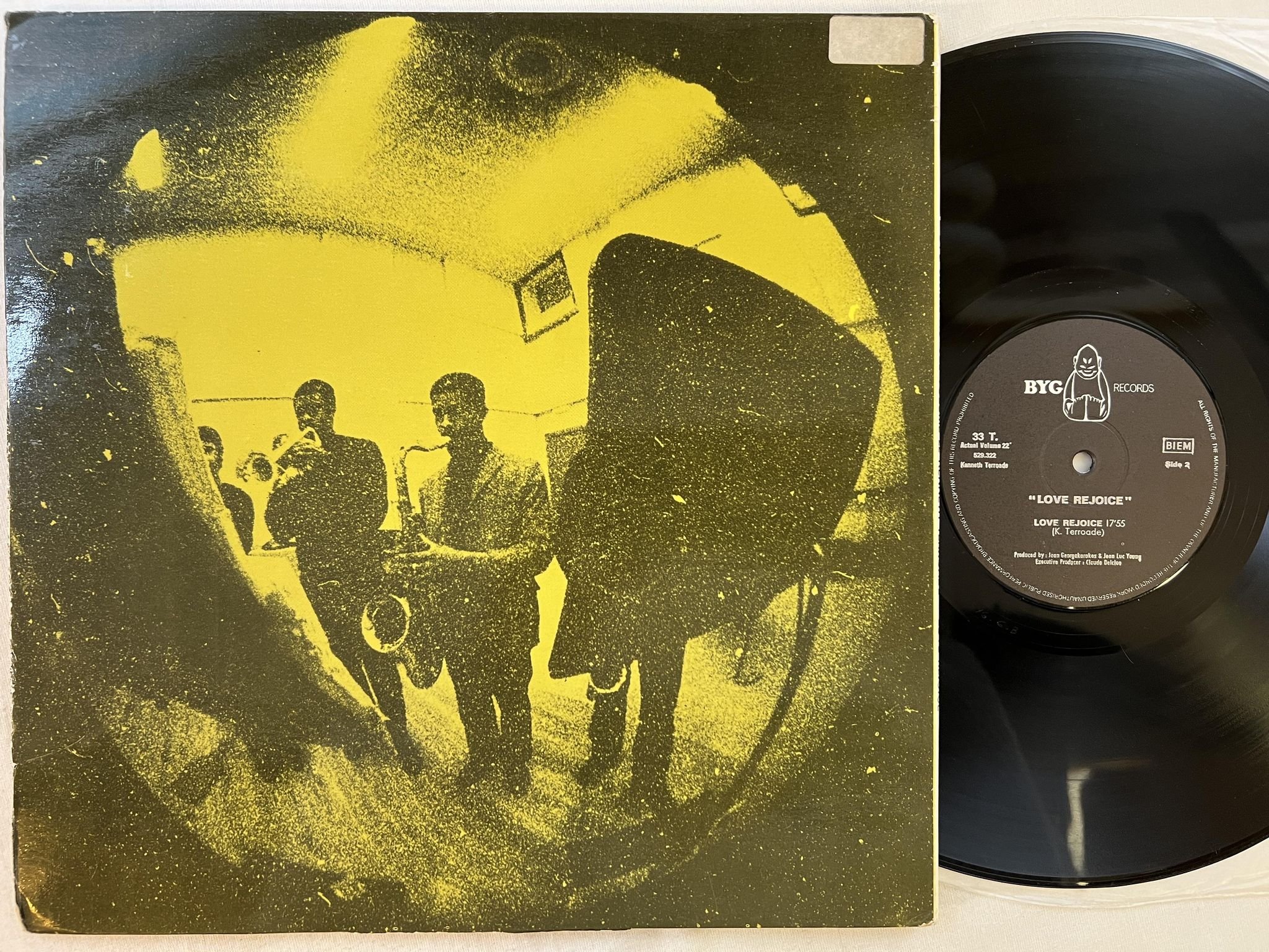 Omslagsbild för skivan KENNETH TERROADE love rejoice LP -69 Fra BYG 529.322 ** free jazz **