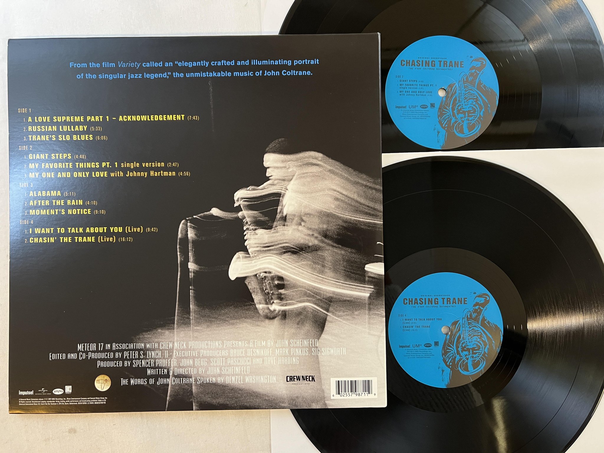 Omslagsbild för skivan JOHN COLTRANE Chasing Trane - The John Coltrane Documentary 2xLP 2018 IMPULSE