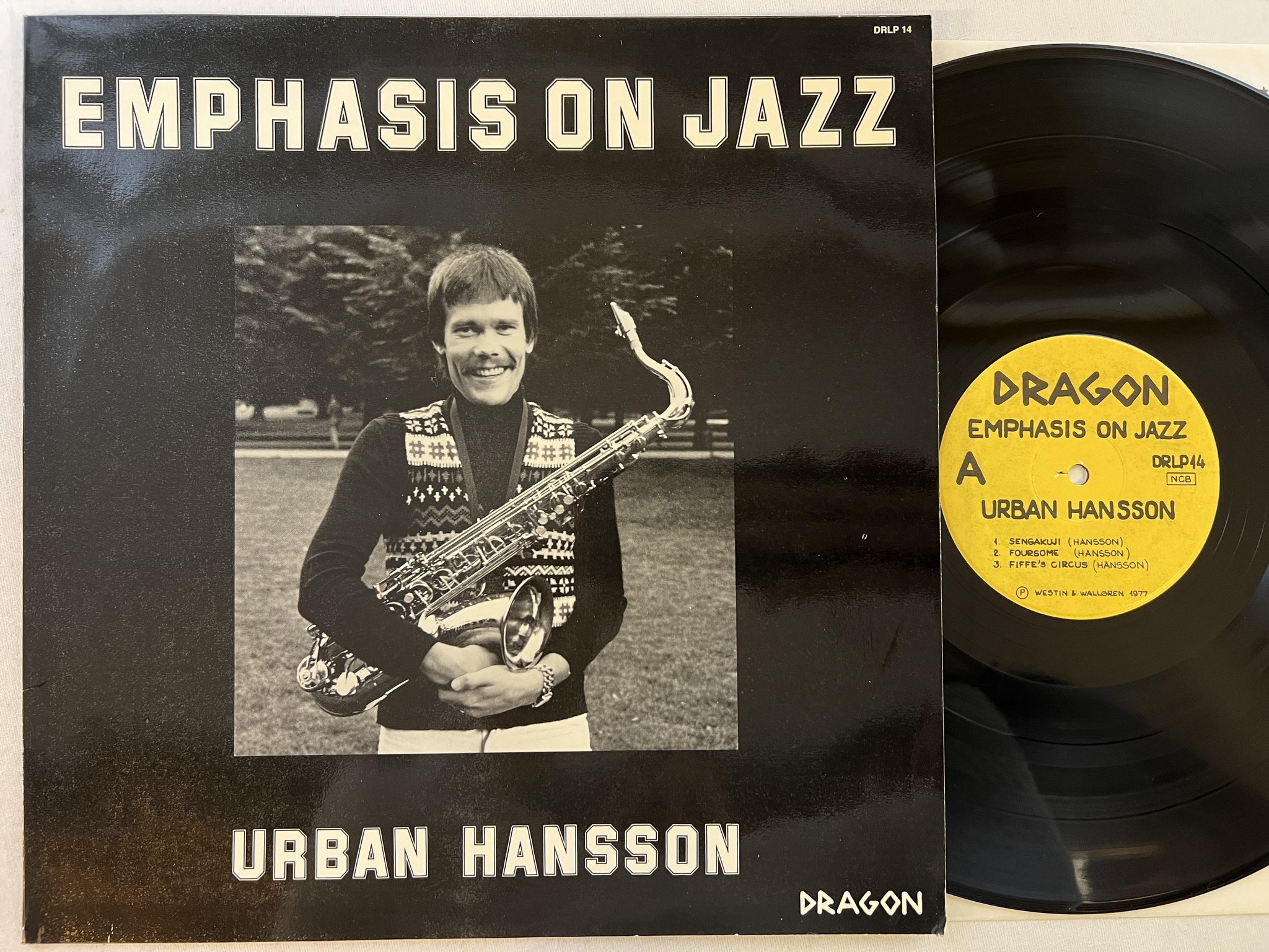 Omslagsbild för skivan URBAN JANSSON emphasis on jazz LP -77 Swe DRAGON DRLP14