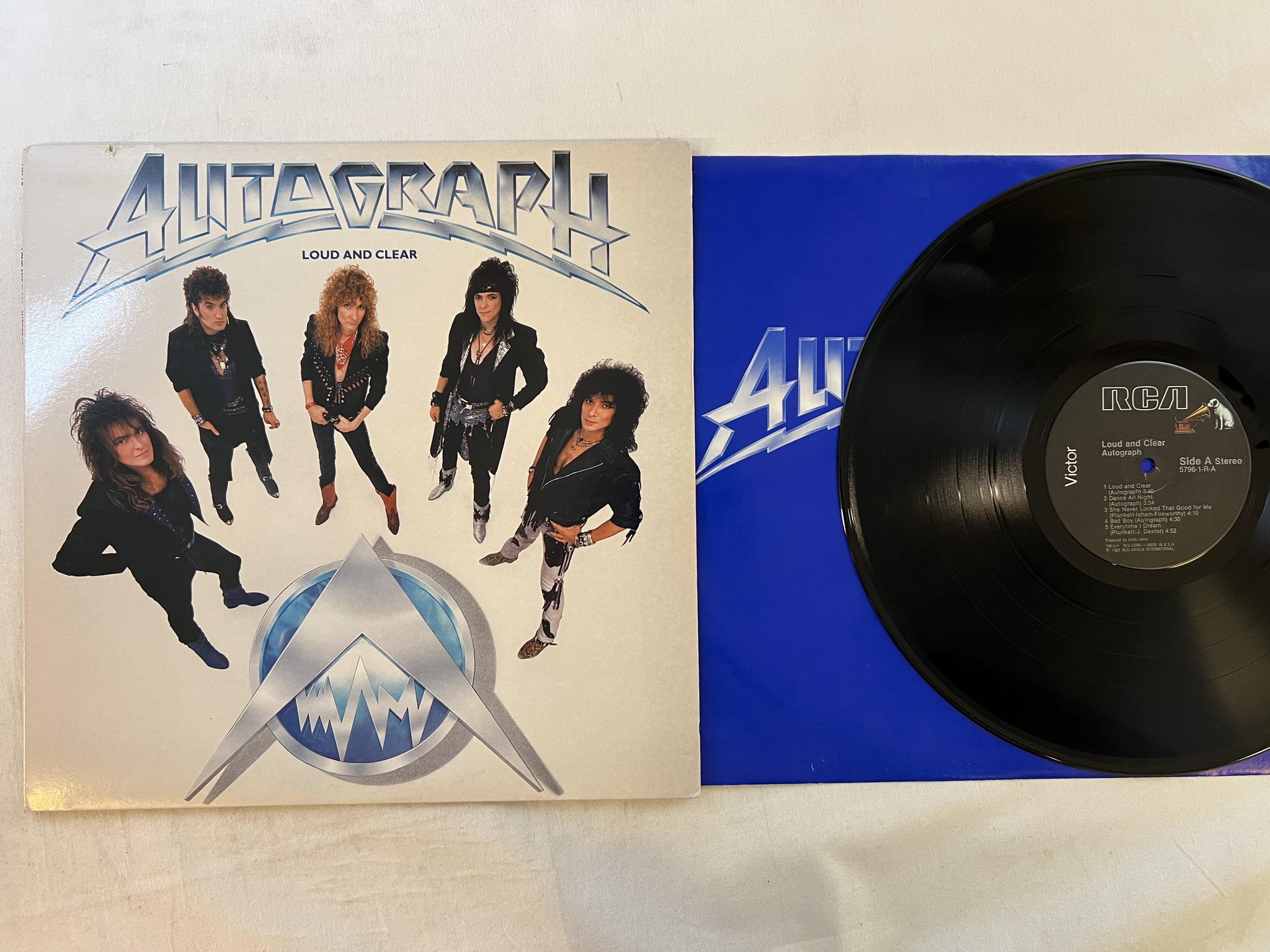 Omslagsbild för skivan AUTOGRAPH loud and clear LP -87 US RCA 5796-1-R