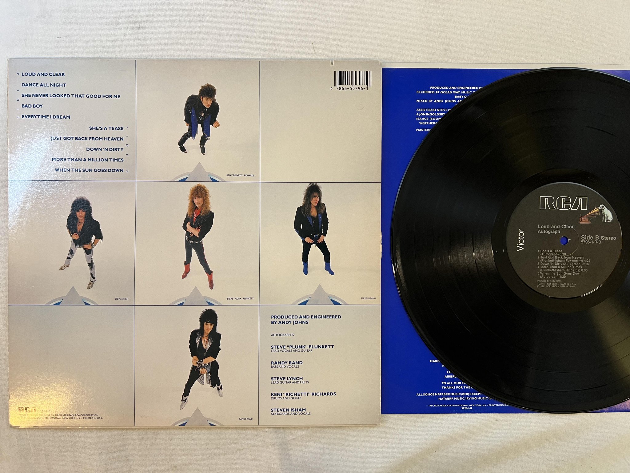 Omslagsbild för skivan AUTOGRAPH loud and clear LP -87 US RCA 5796-1-R