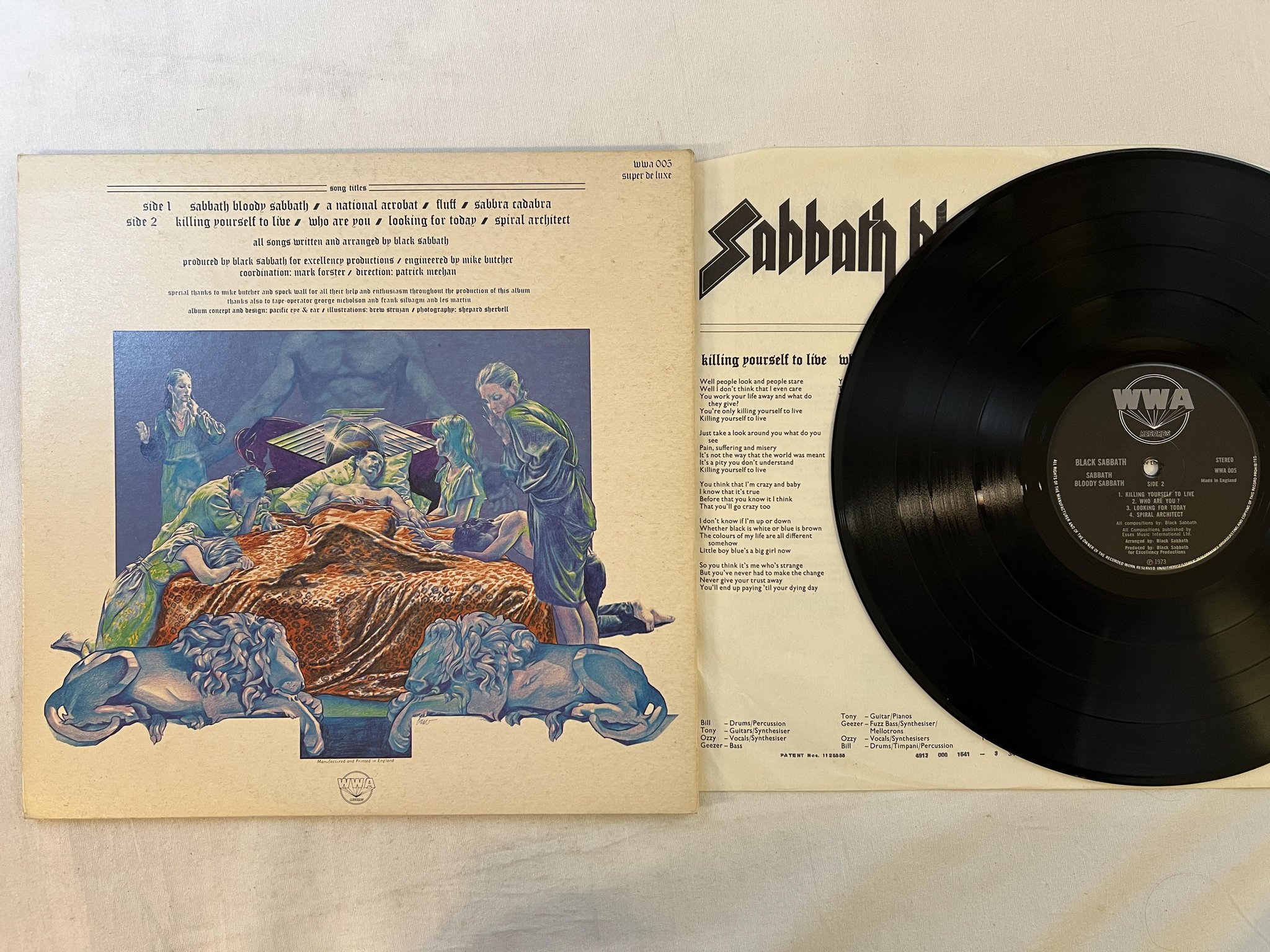 Omslagsbild för skivan BLACK SABBATH sabbath bloody sabbath LP -73 UK WWA 005