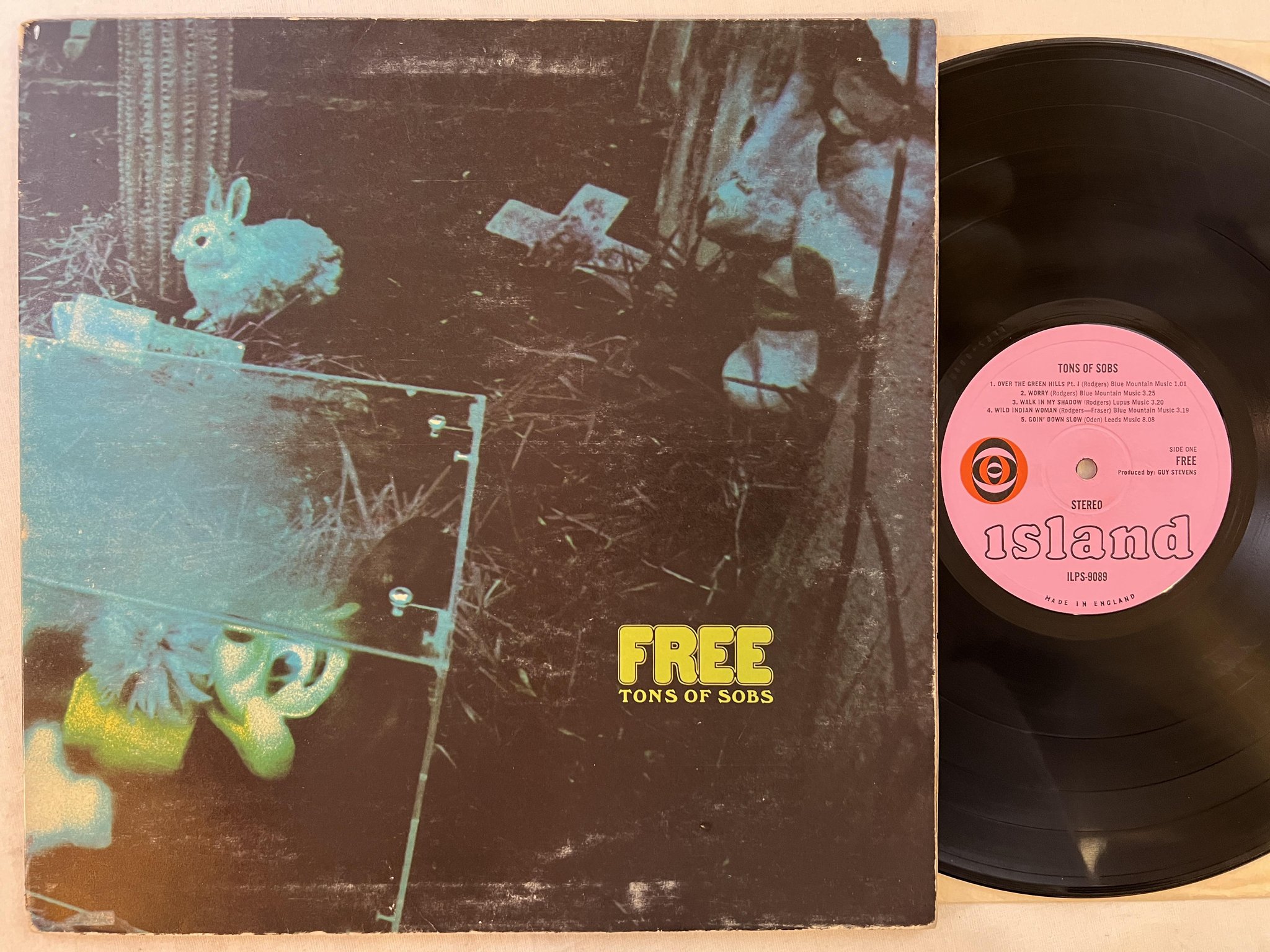 Omslagsbild för skivan FREE tons of sobs LP -69 UK ISLAND ILPS 9089