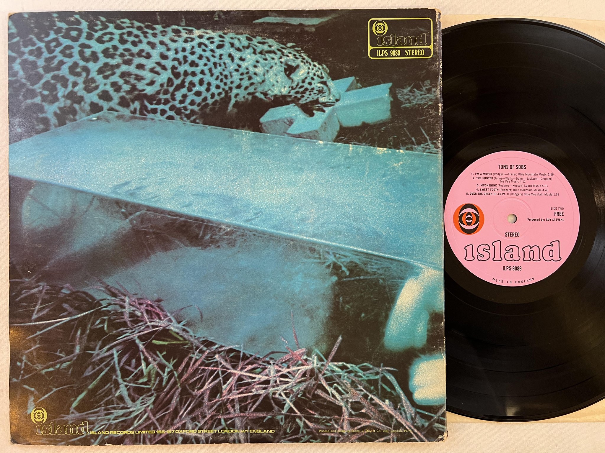 Omslagsbild för skivan FREE tons of sobs LP -69 UK ISLAND ILPS 9089