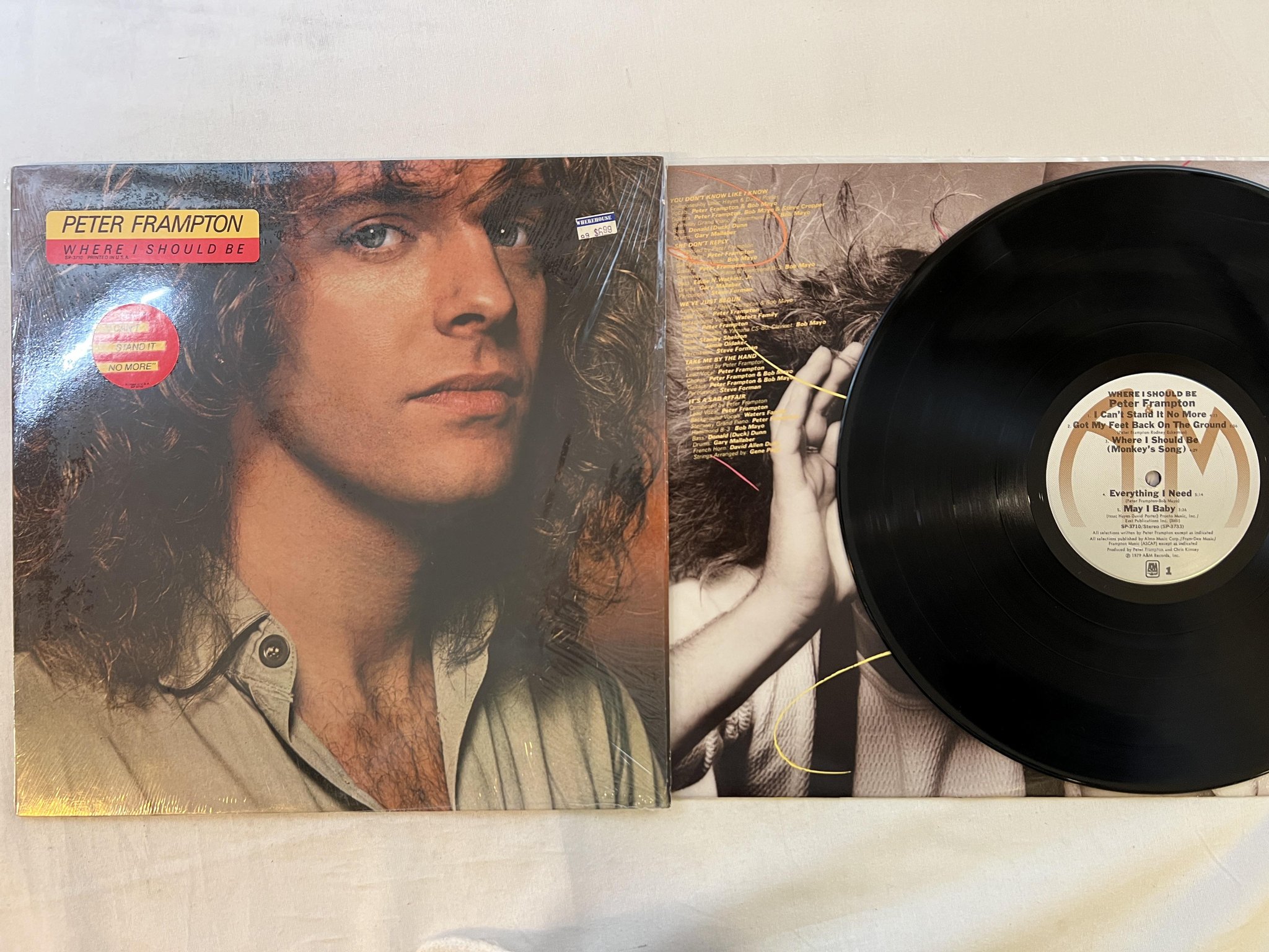 Omslagsbild för skivan PETER FRAMPTON where I should be LP -79 US A&M SP 3710