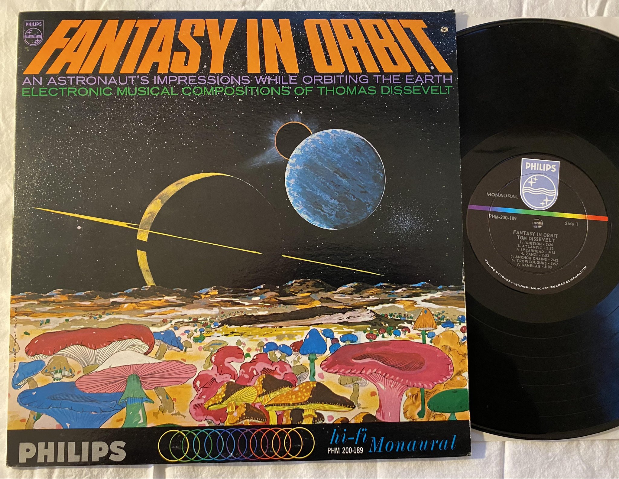 Omslagsbild för skivan TOM DISSEVELT Fantasy In Orbit LP -65 US PHILIPS PHS 600-189 Experimental
