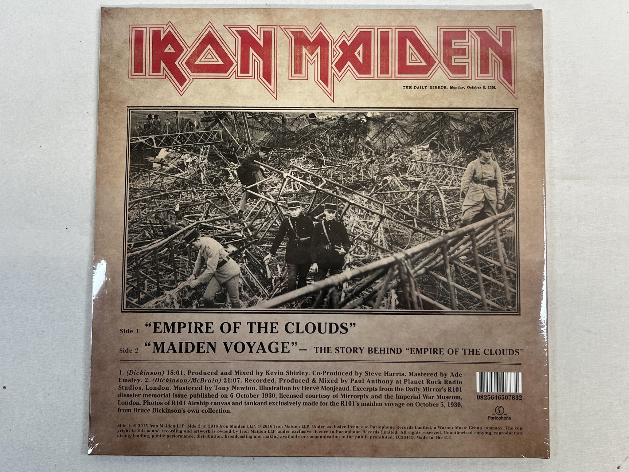 Omslagsbild för skivan IRON MAIDEN Empire Of The Clouds LP picture disc 2016 RSD ltd