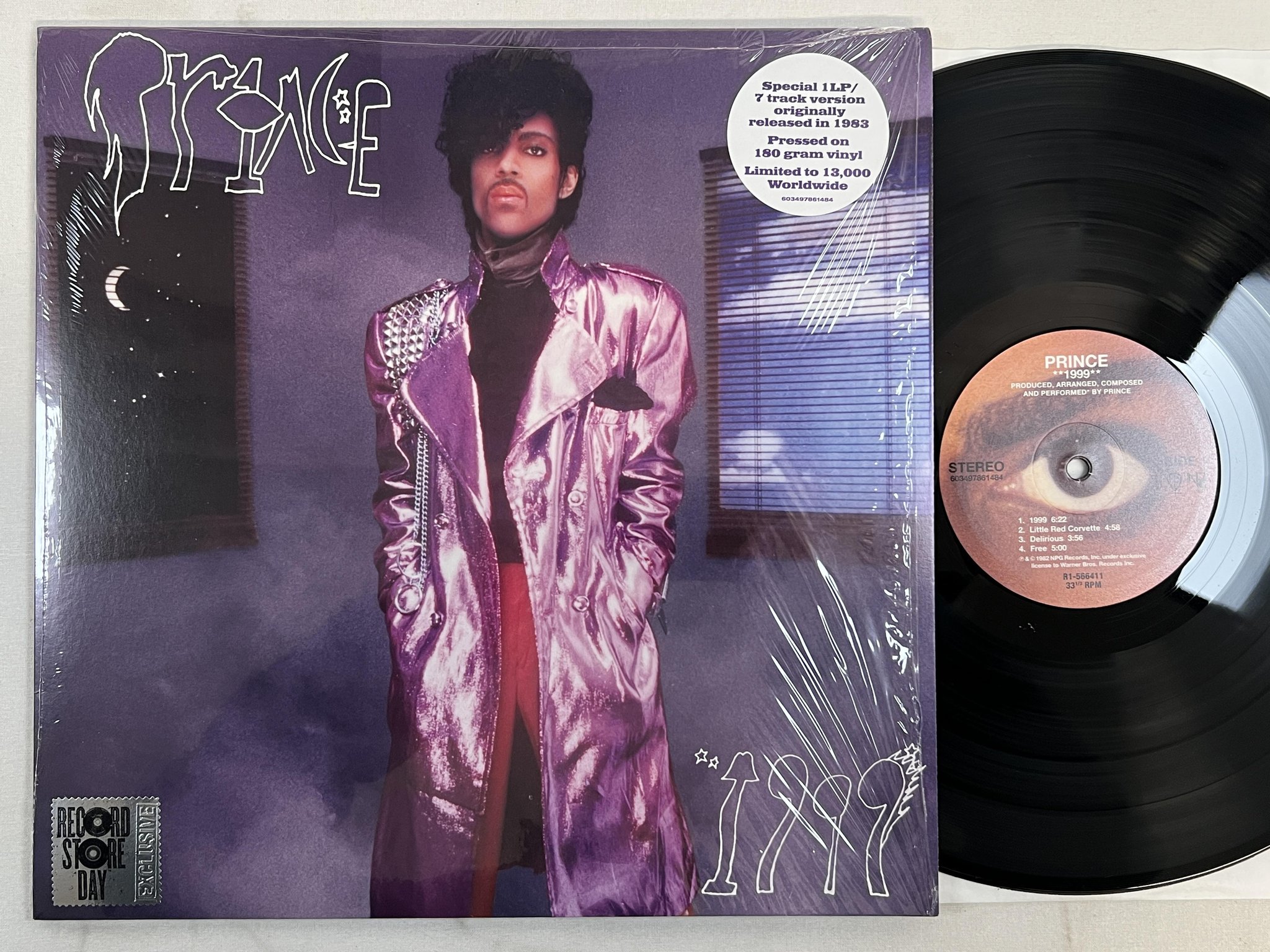 Omslagsbild för skivan PRINCE 1999 LP 2018 warner bros 603497861484 *** RSD ***