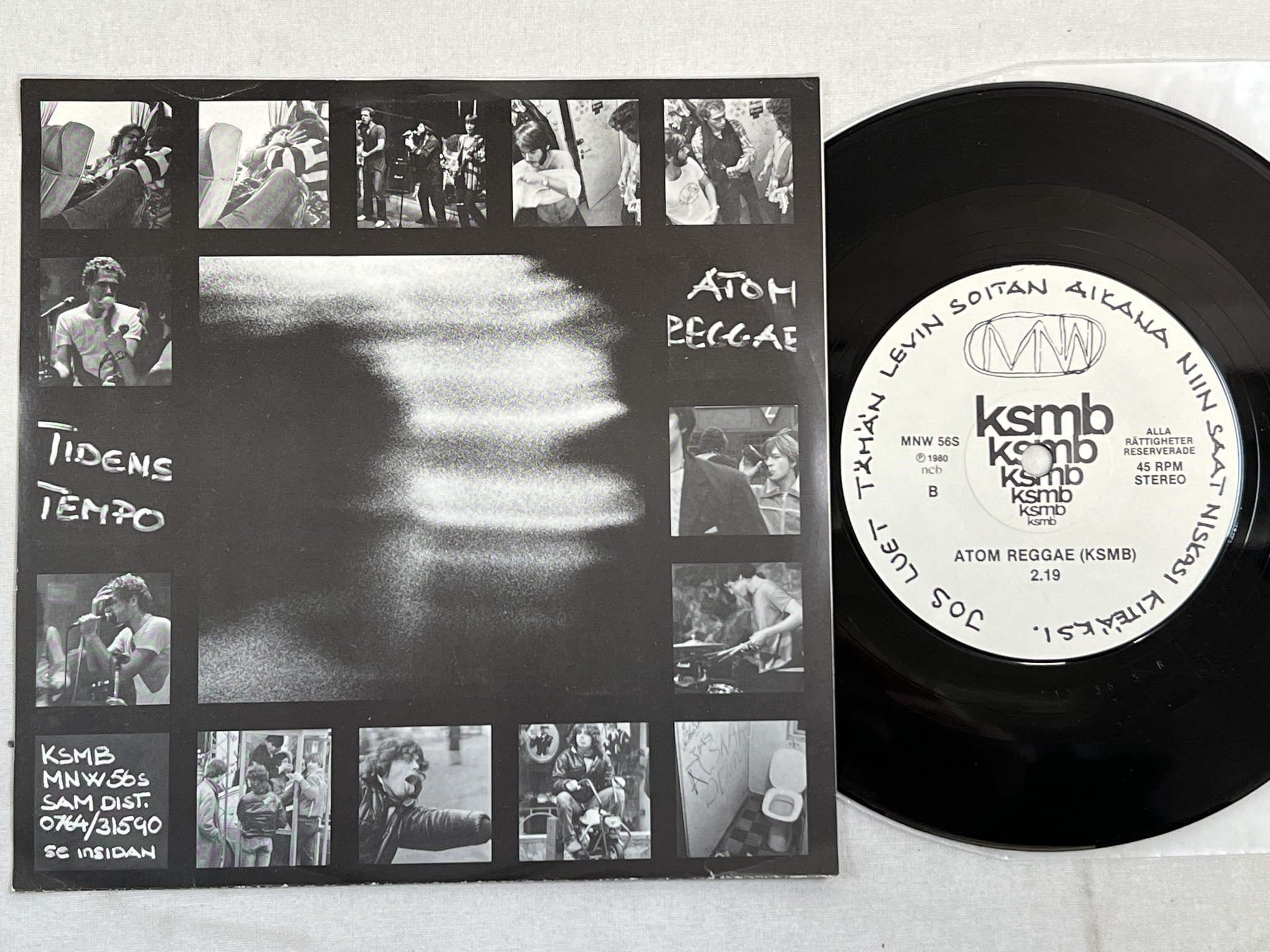 Omslagsbild för skivan KSMB tidens tempo 7"single -80 MNW 56s ** SWEDISH PUNK **