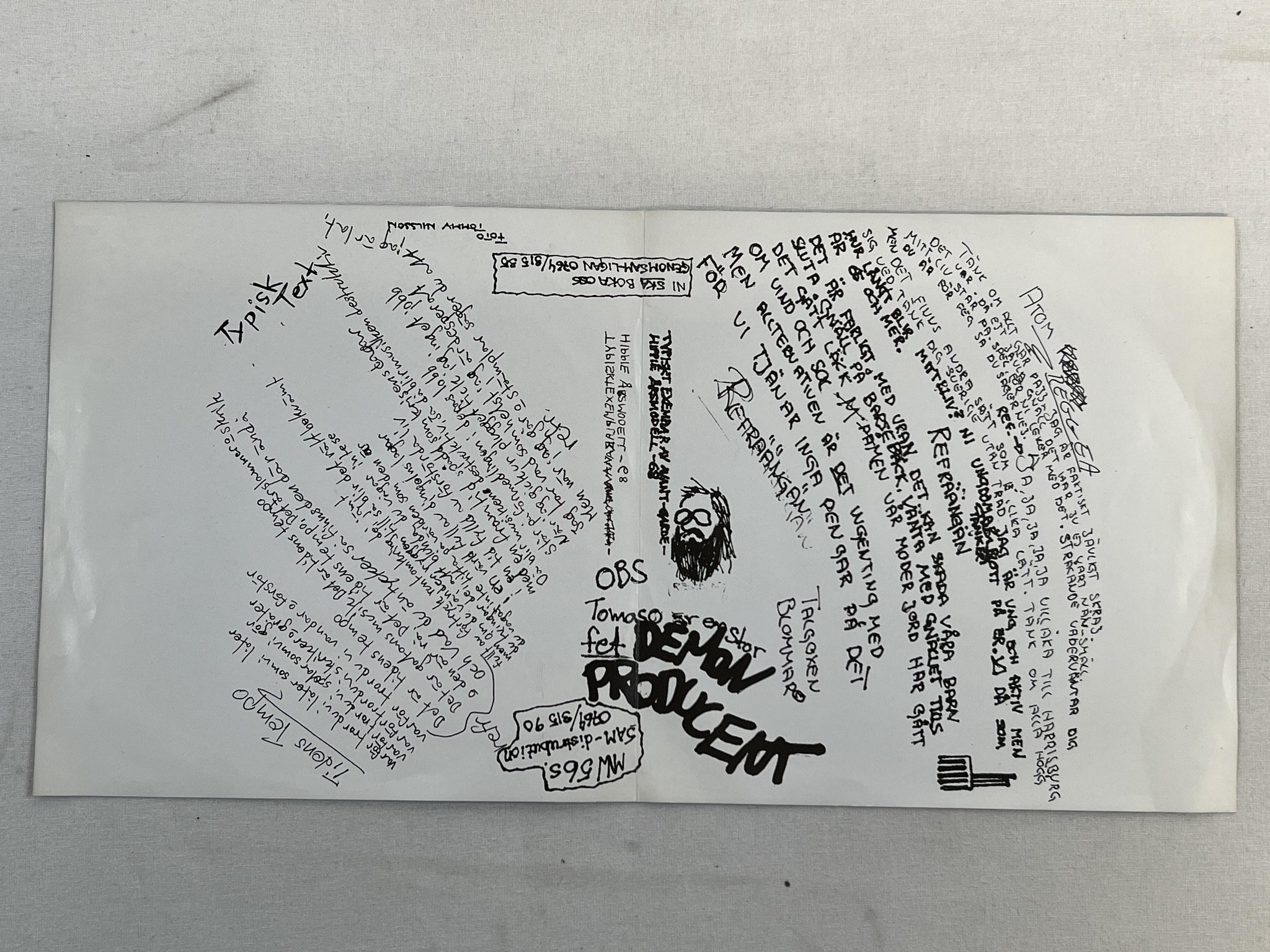 Omslagsbild för skivan KSMB tidens tempo 7"single -80 MNW 56s ** SWEDISH PUNK **