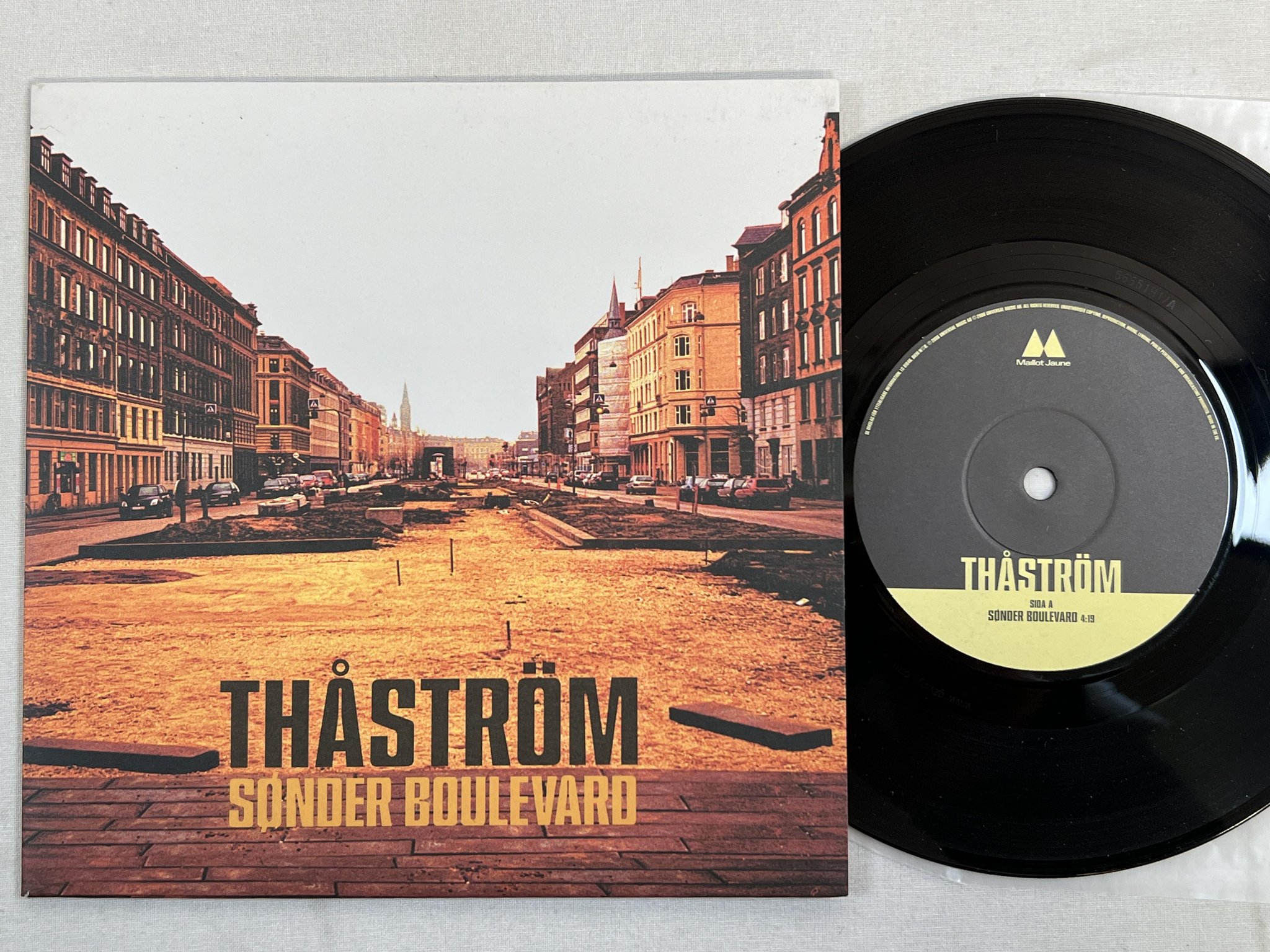 Omslagsbild för skivan THÅSTRÖM Sønder Boulevard 7"single 2006 MALLOT JAUNE #0532/1000