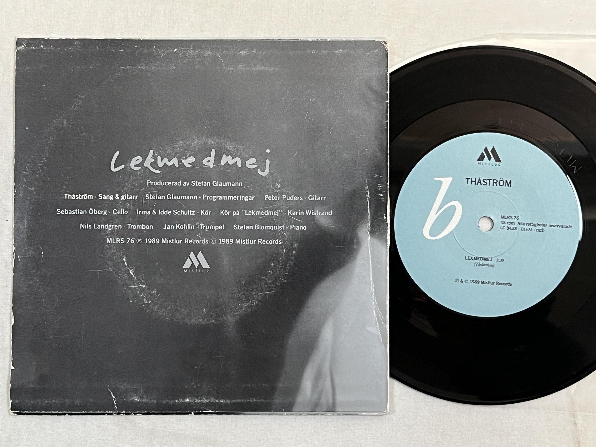 Omslagsbild för skivan THÅSTRÖM Alla Vill Till Himlen 7"single -89 Swe MISTLUR MLRS 76 * SIGNERAT EX *